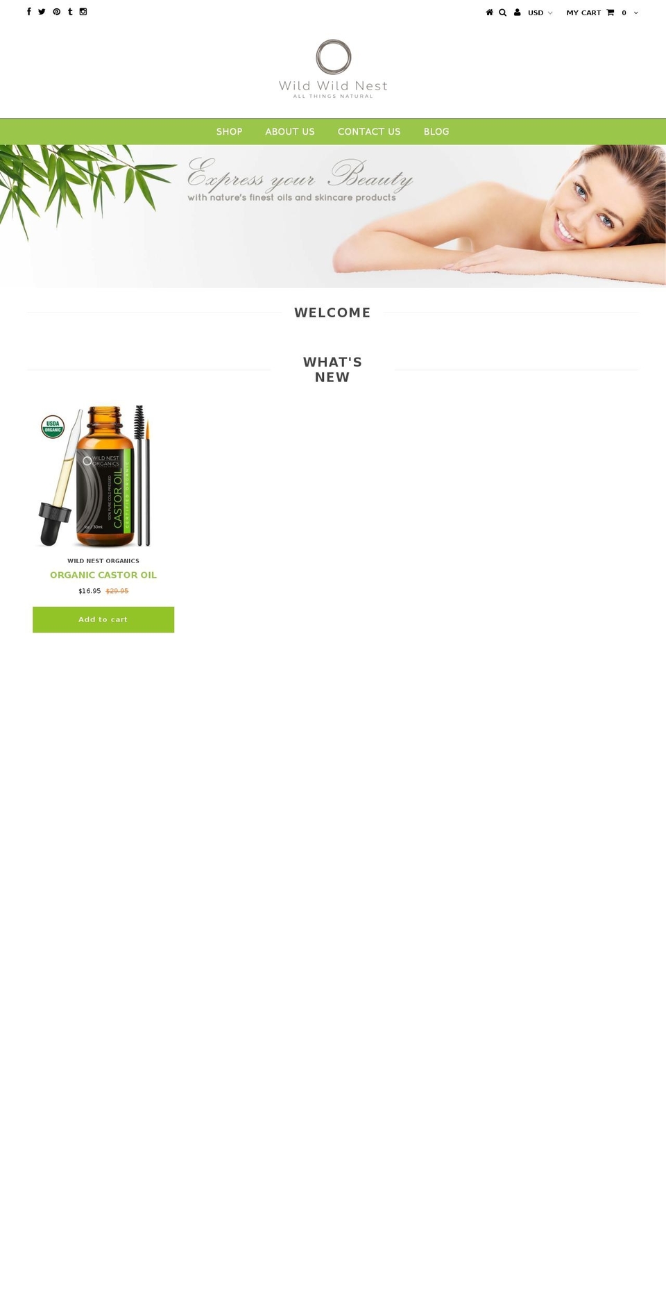 wildwildnest.com shopify website screenshot