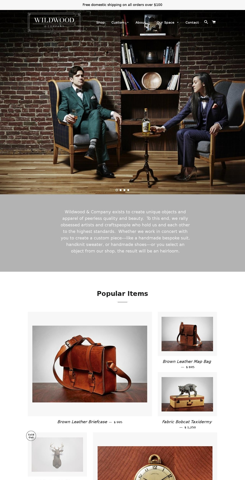 wildwoodcompany.com shopify website screenshot