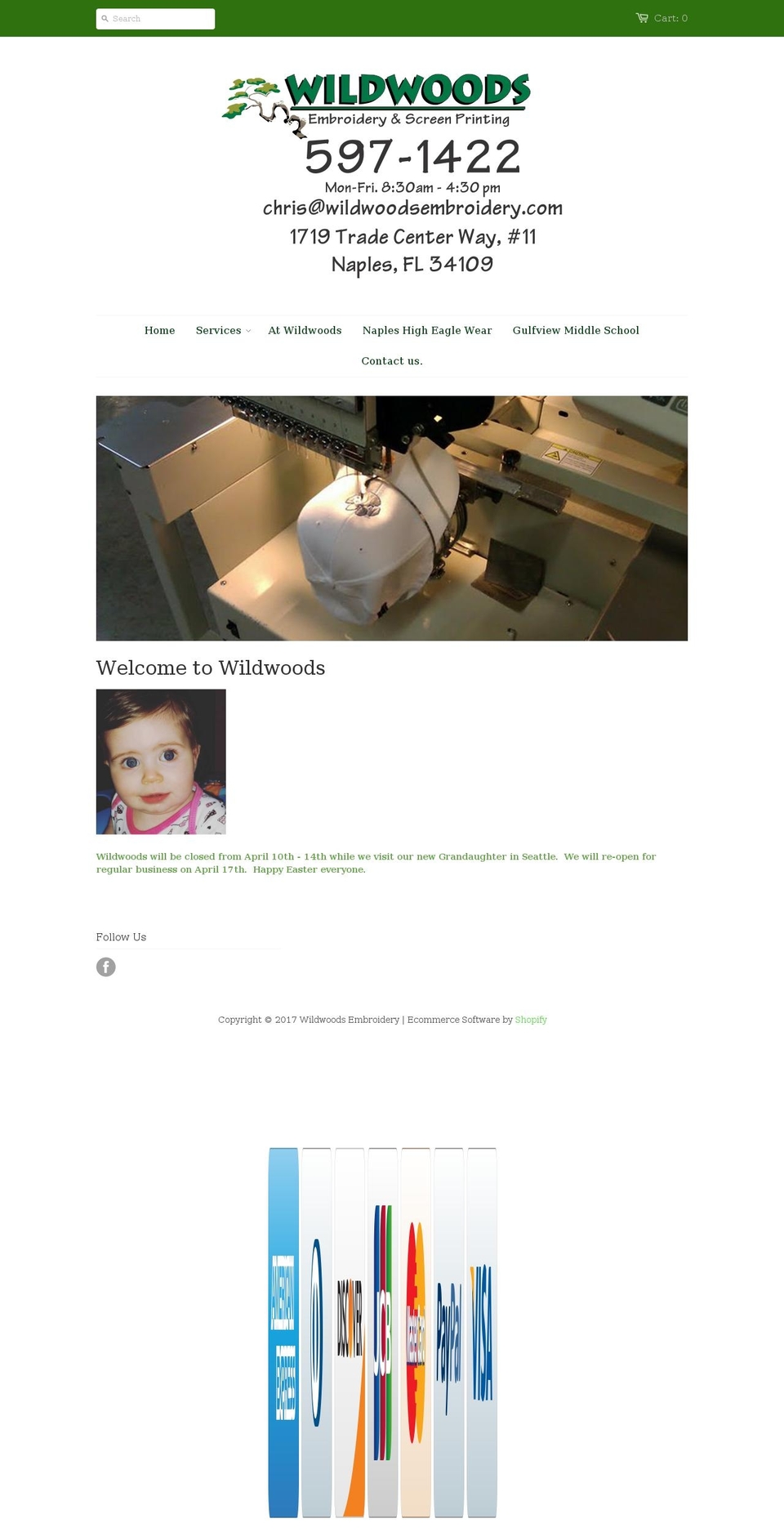 wildwoodsembroidery.com shopify website screenshot