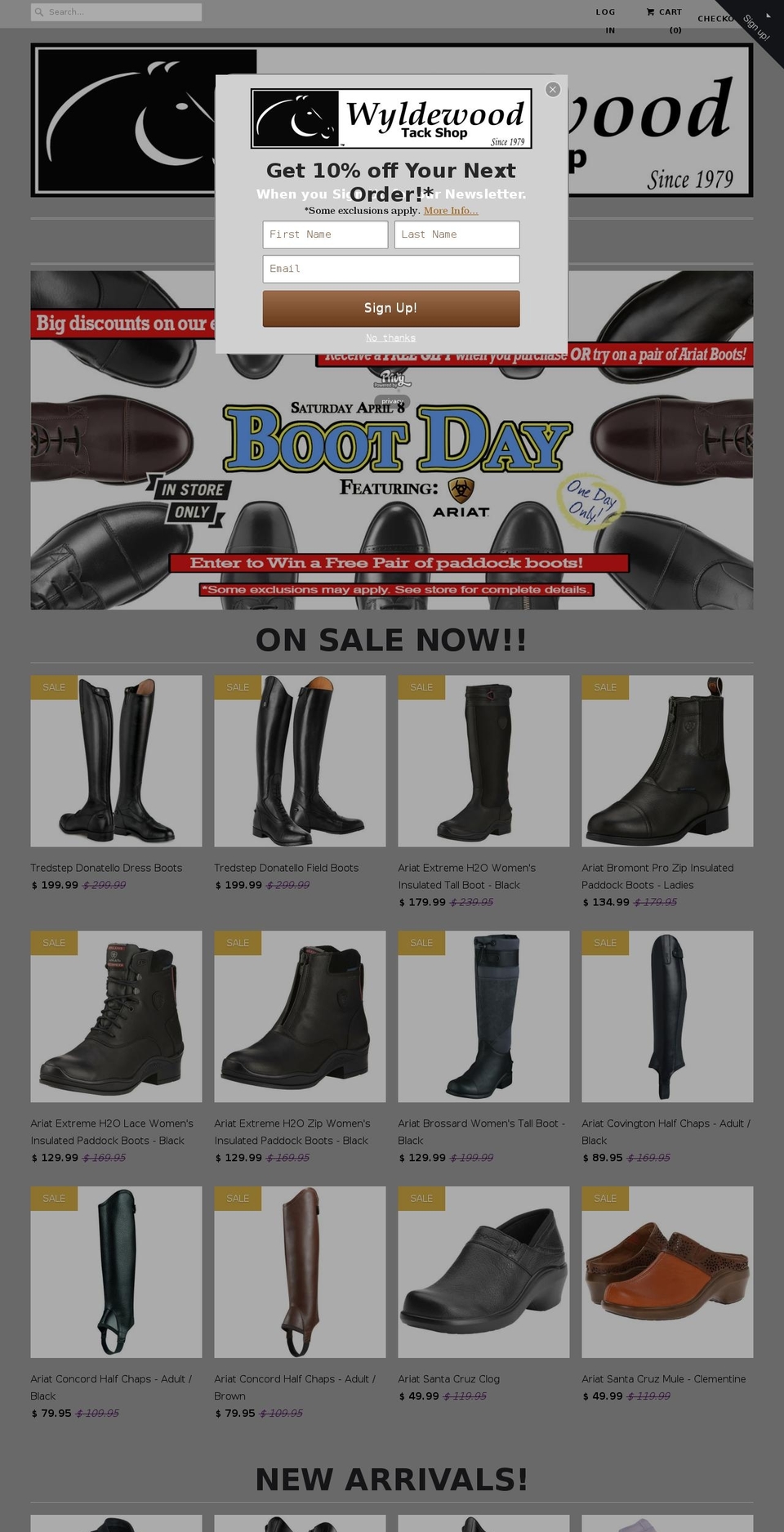wildwoodtackshop.com shopify website screenshot