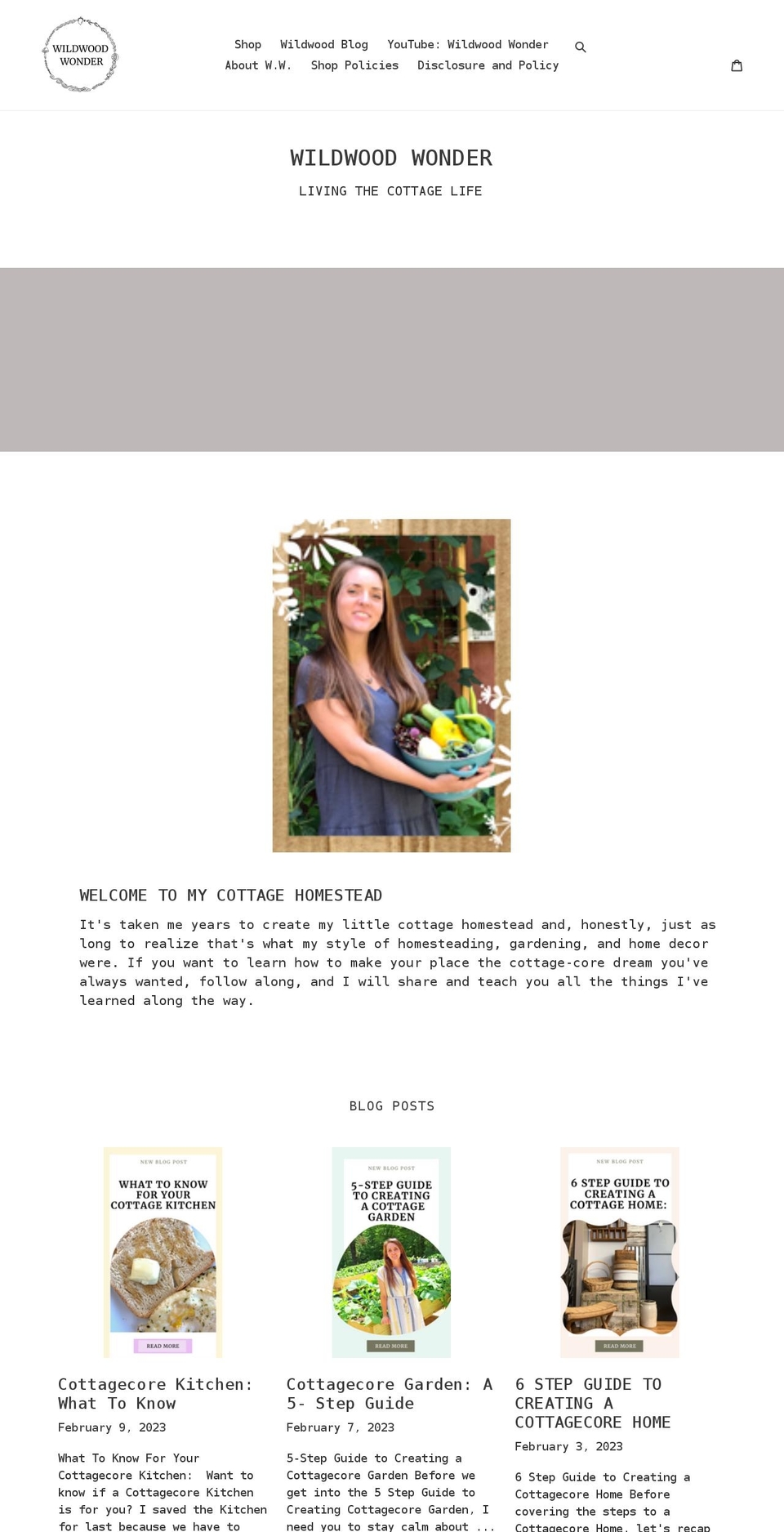 wildwoodwonder.com shopify website screenshot