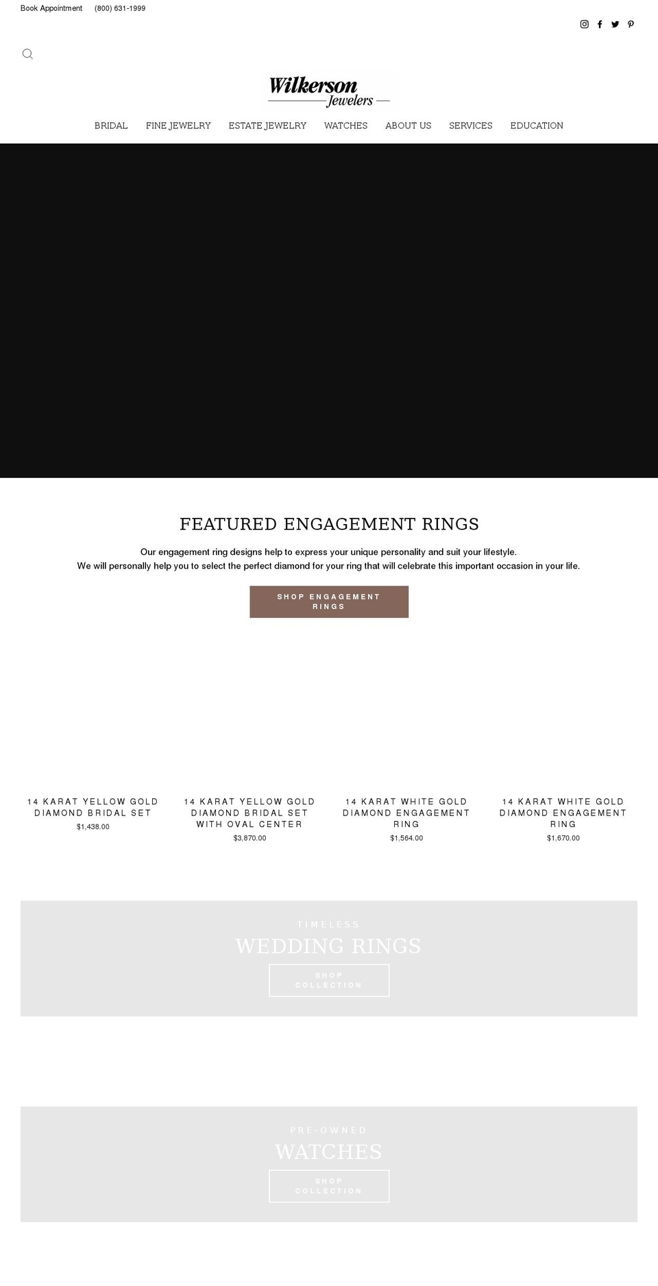 wilkersonjewelers.com shopify website screenshot