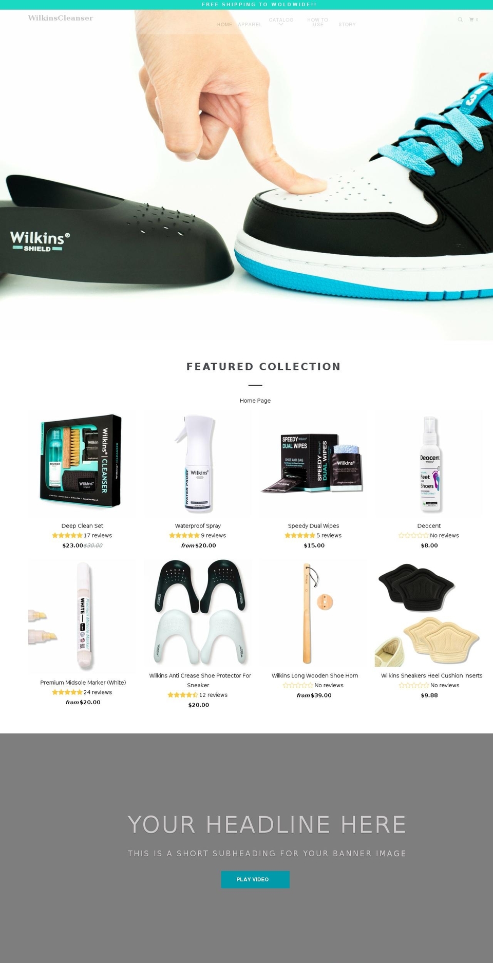 wilkinscleanser.com shopify website screenshot