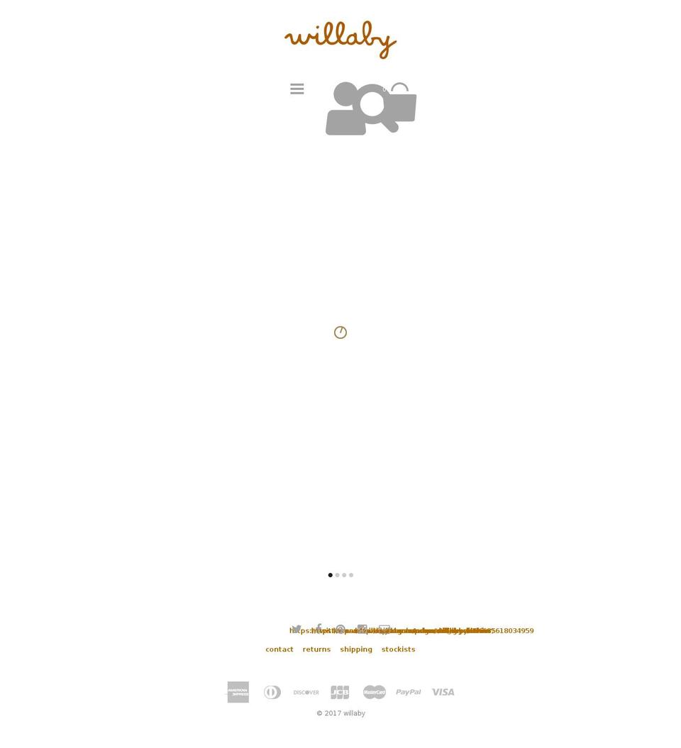 willabyshop.com shopify website screenshot