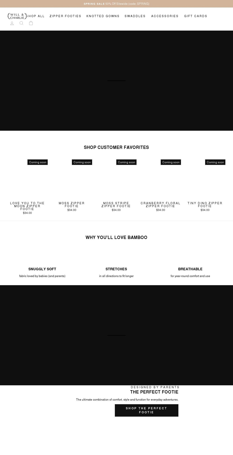 willandcharlieshop.com shopify website screenshot