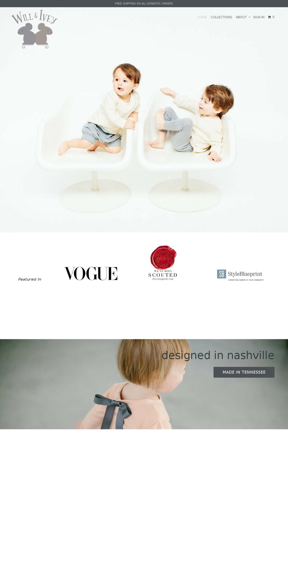 willandivy.com shopify website screenshot
