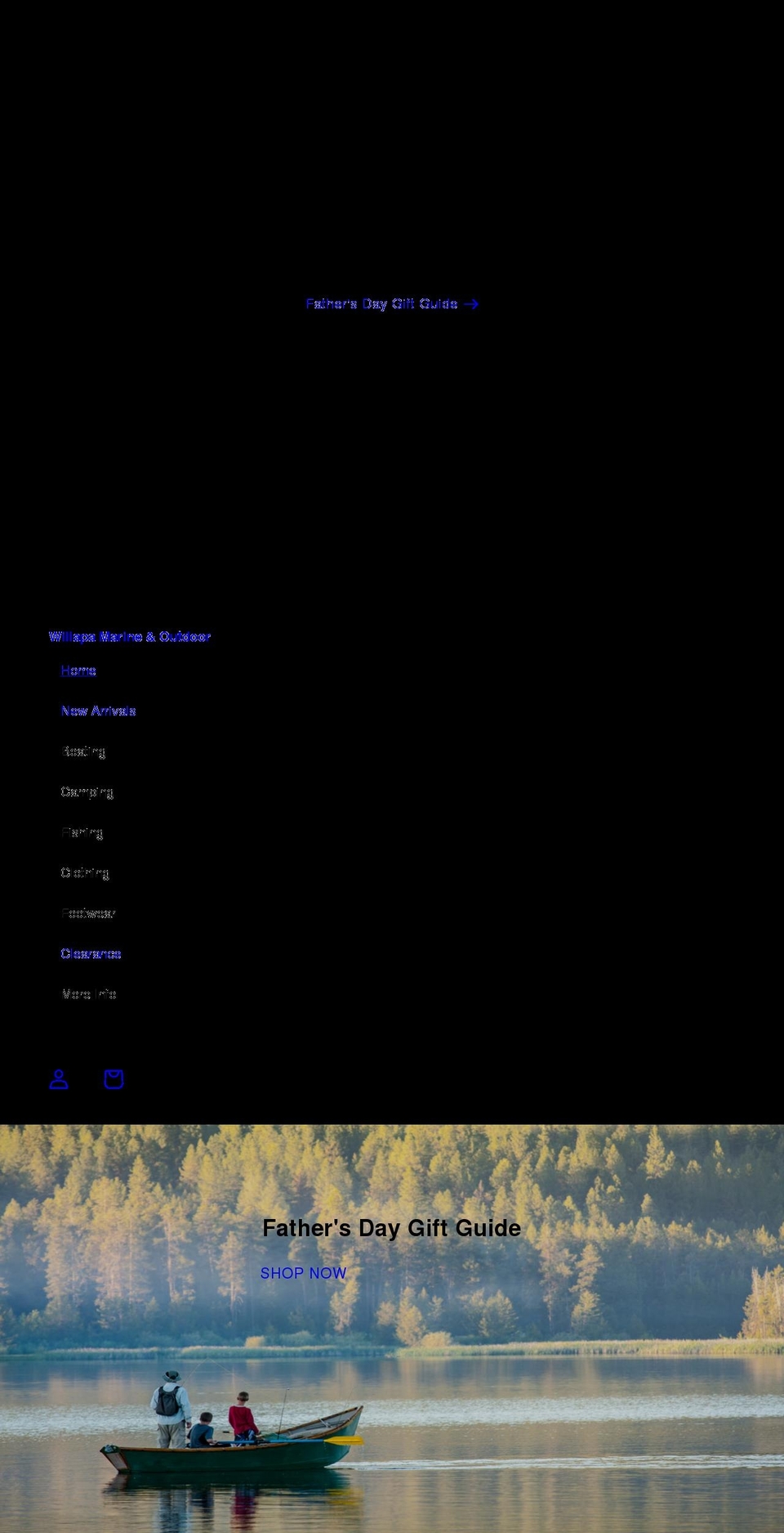 willapaoutdoor.com shopify website screenshot