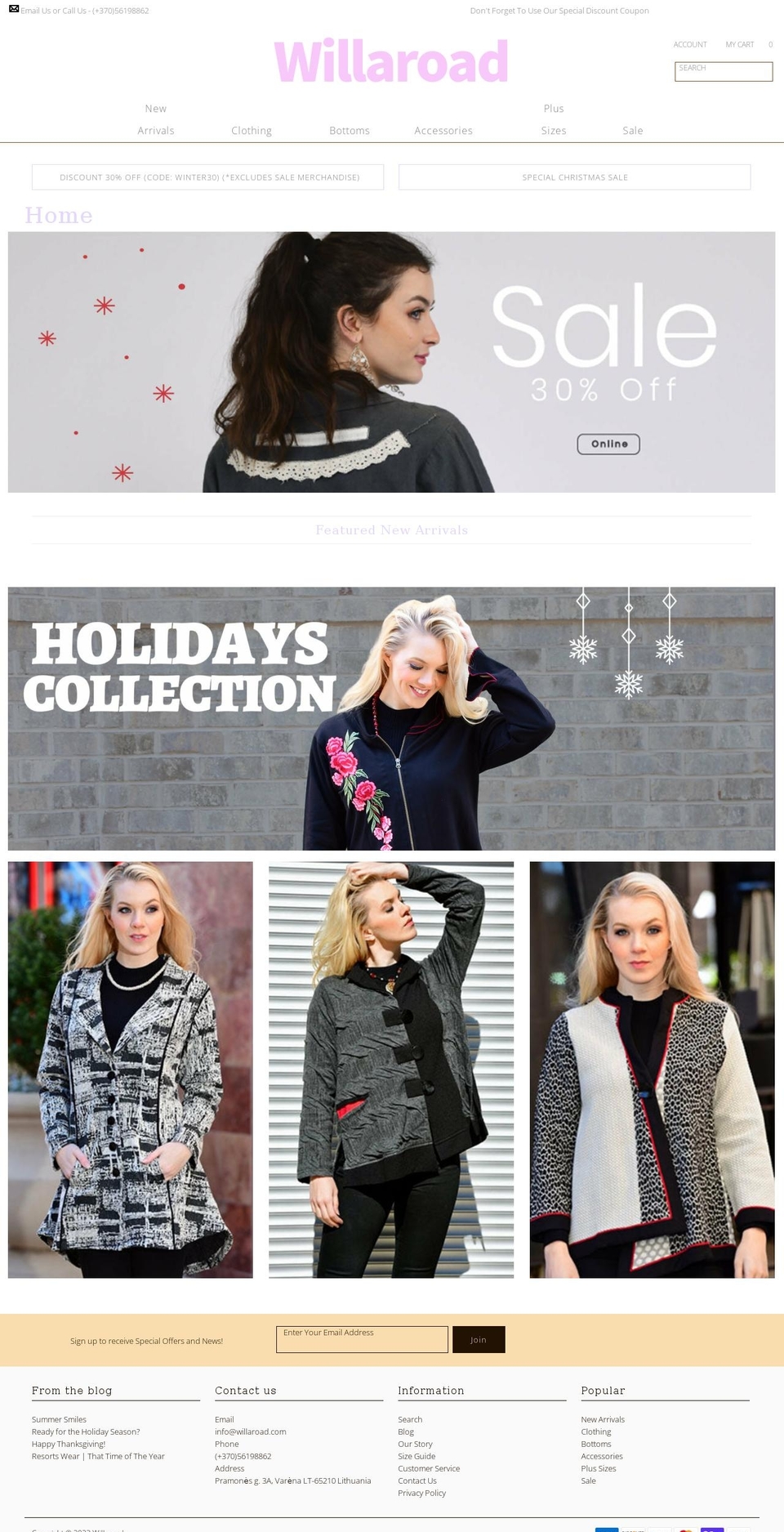 willaroad.com shopify website screenshot
