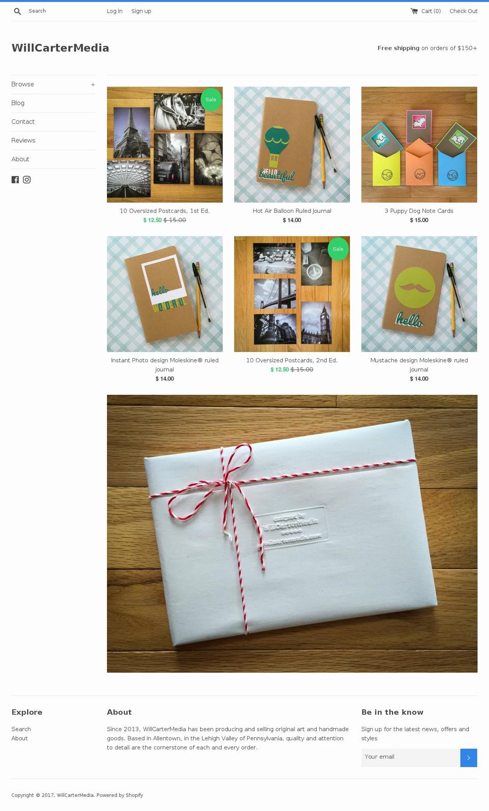 willcartermedia.com shopify website screenshot