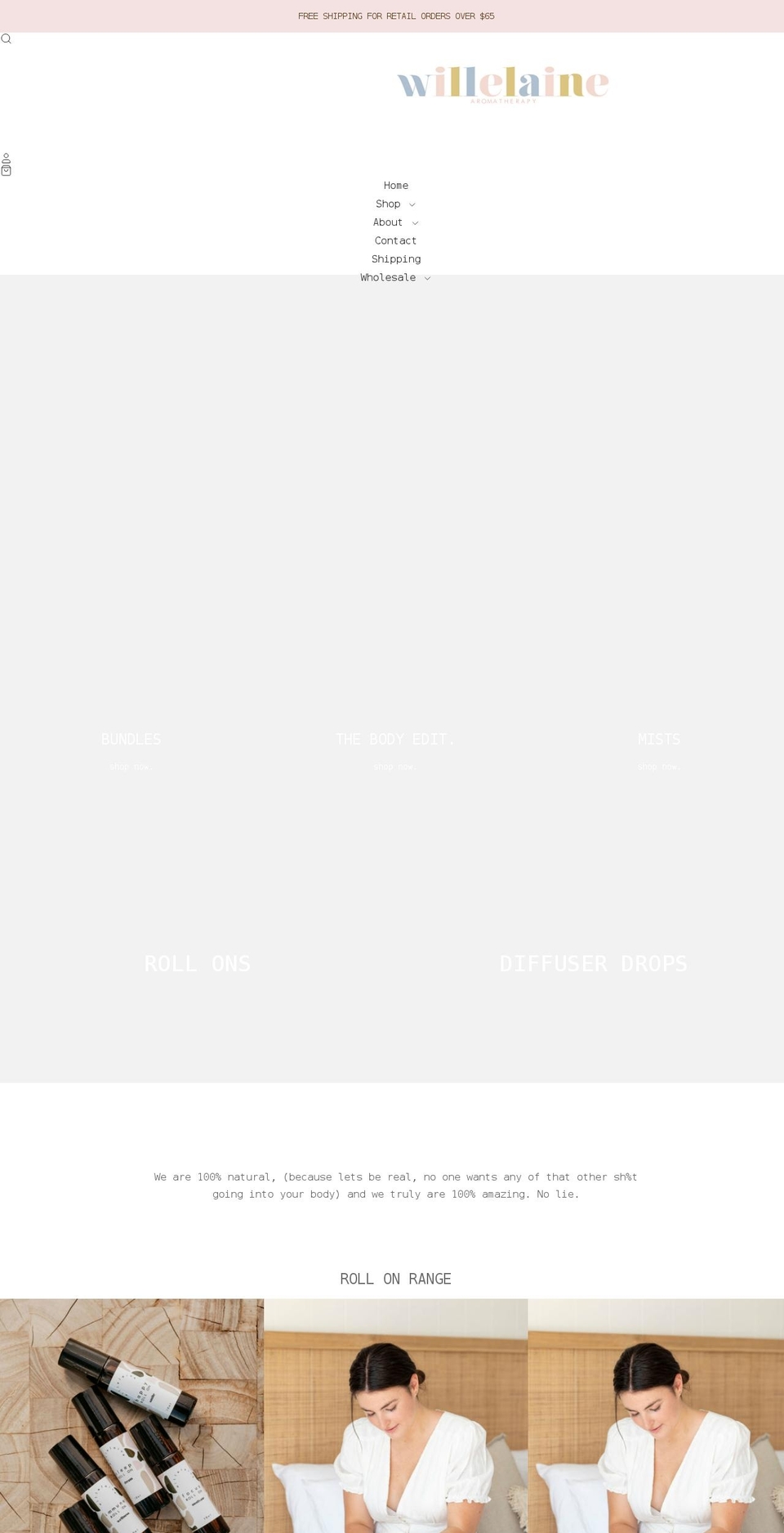 willelaine.com shopify website screenshot