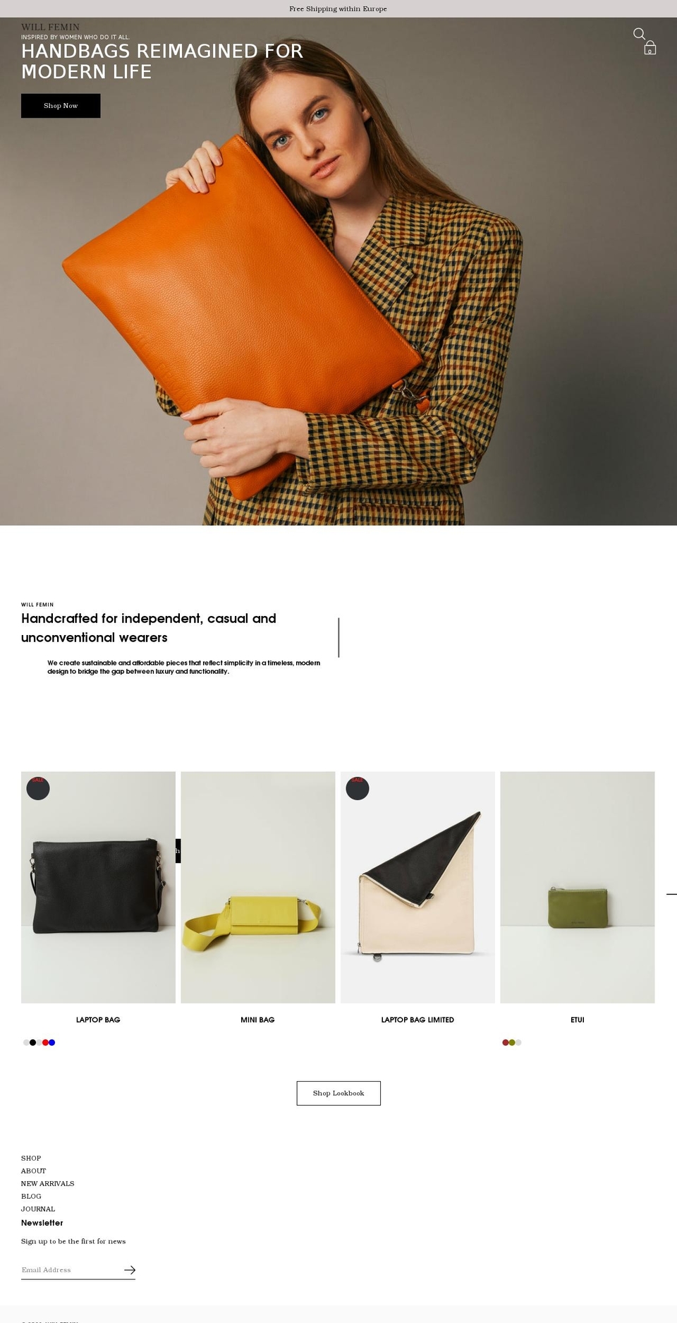 willfemin.com shopify website screenshot