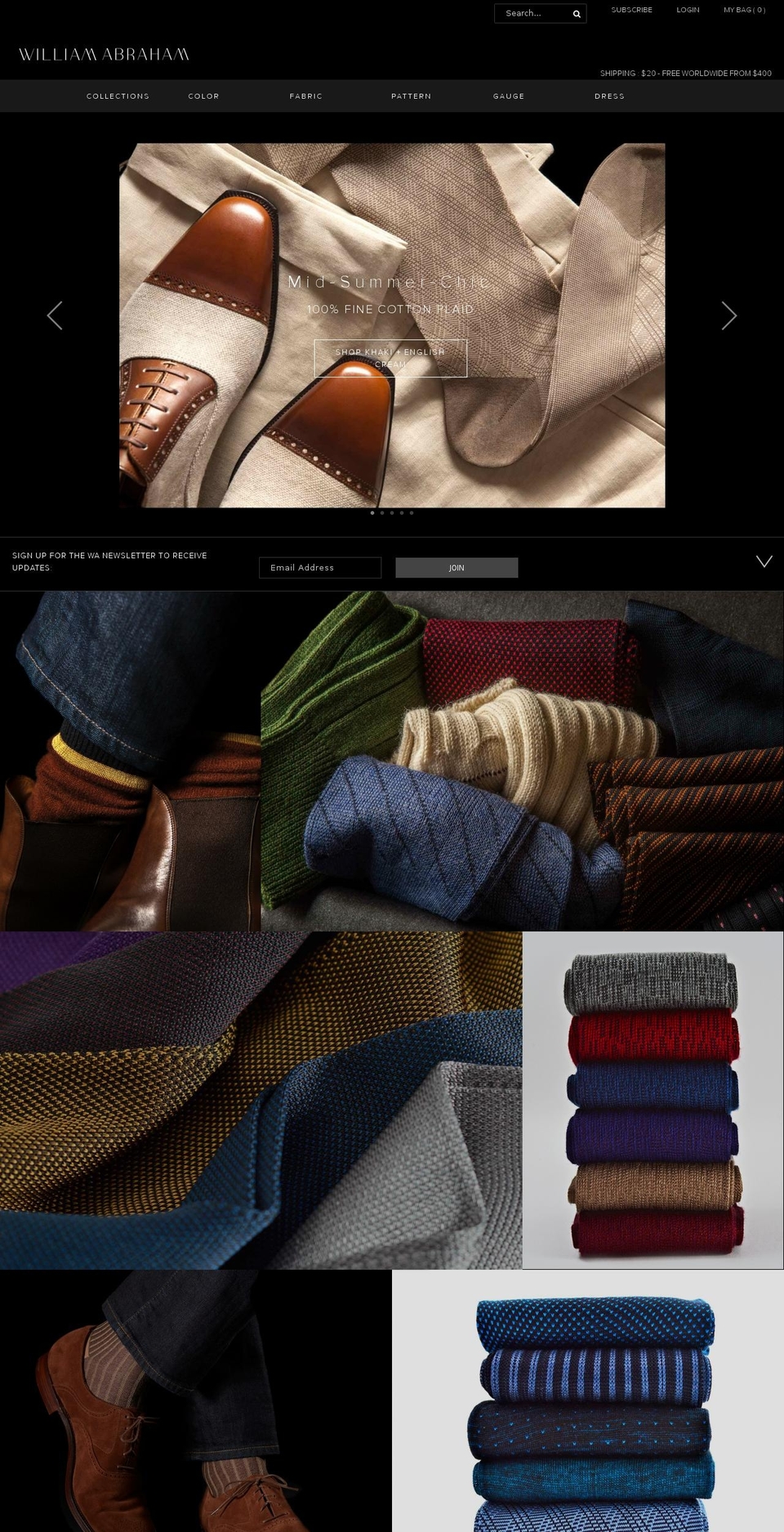 william-abraham.com shopify website screenshot
