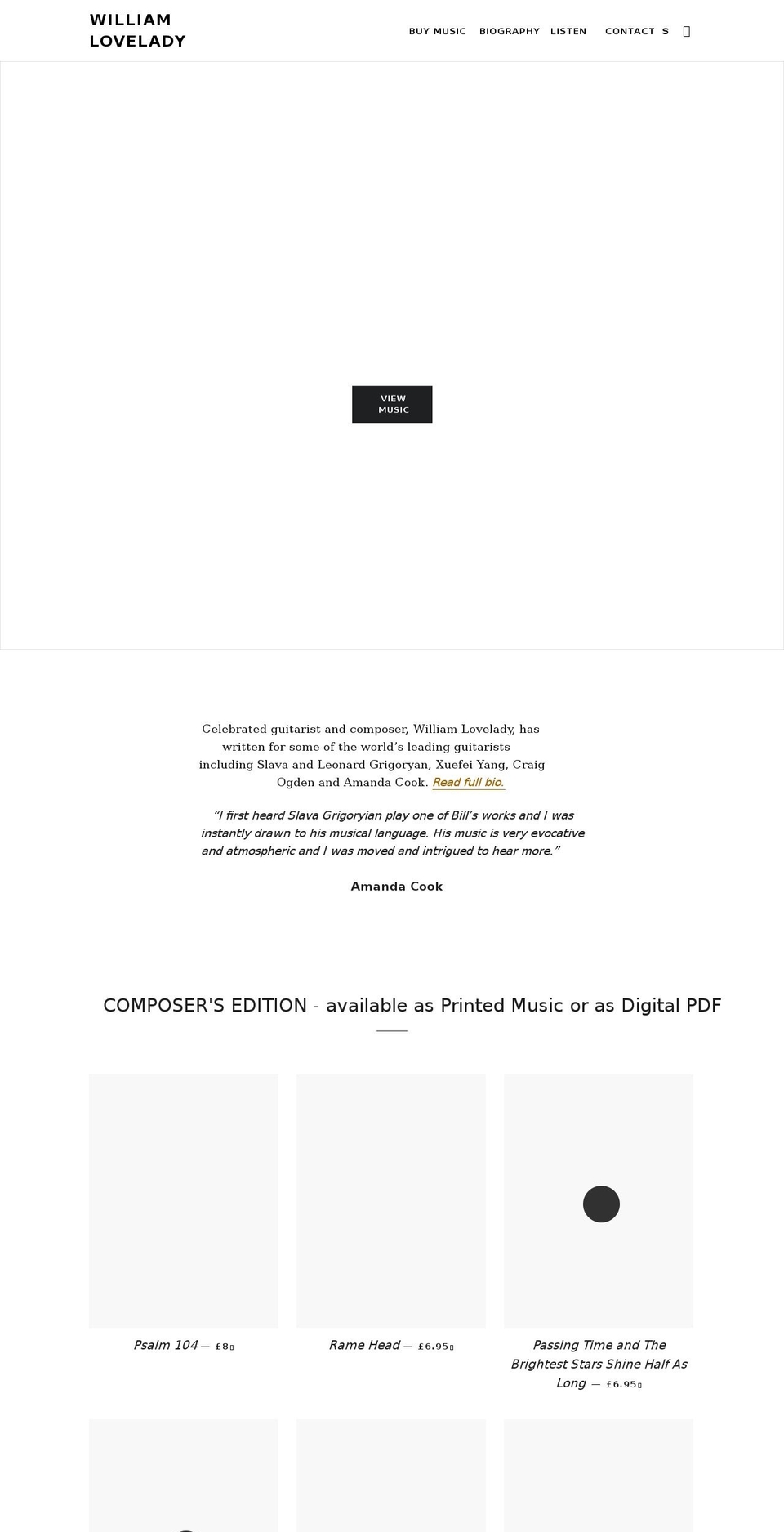 williamlovelady.co.uk shopify website screenshot