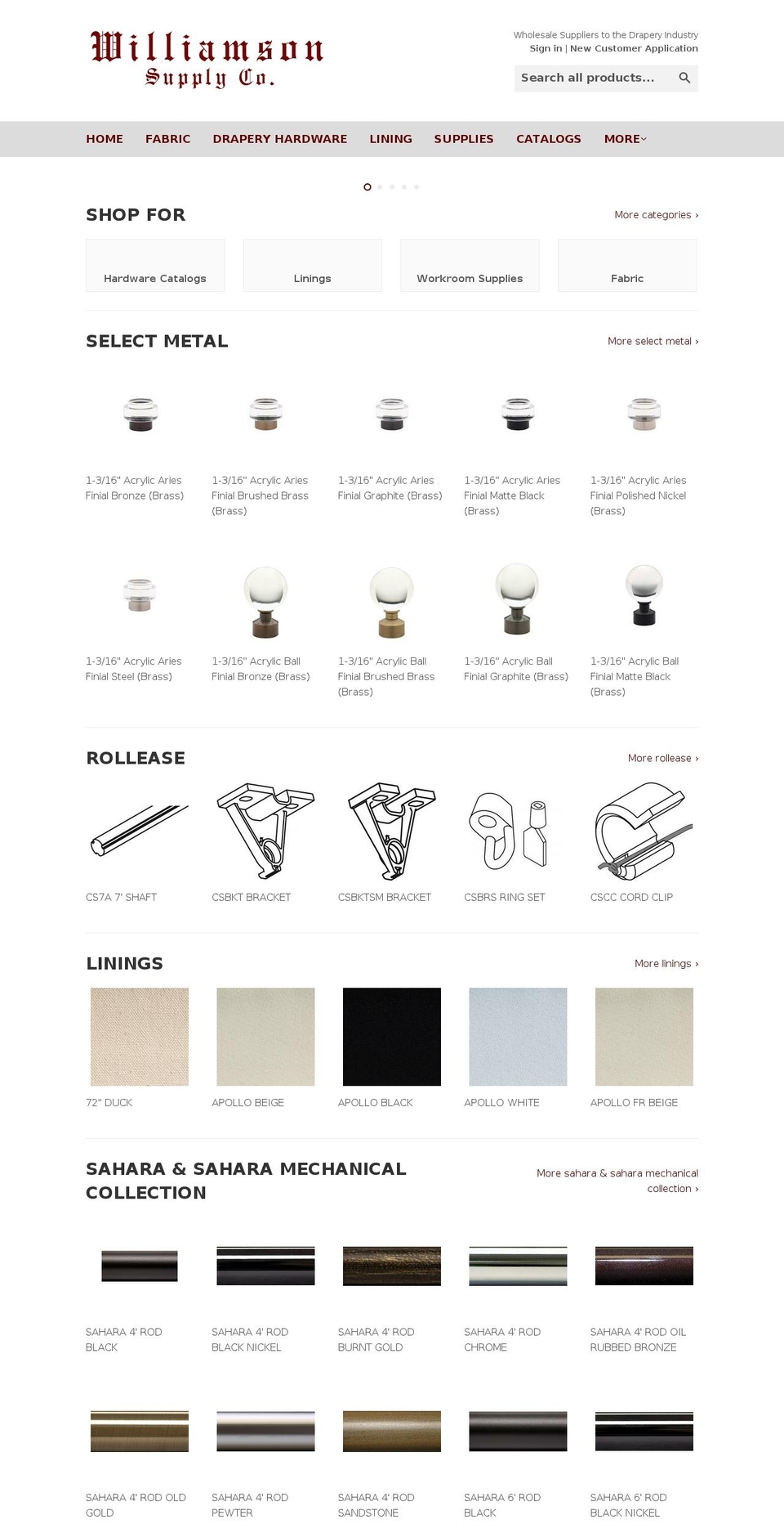 williamsonsupply.com shopify website screenshot