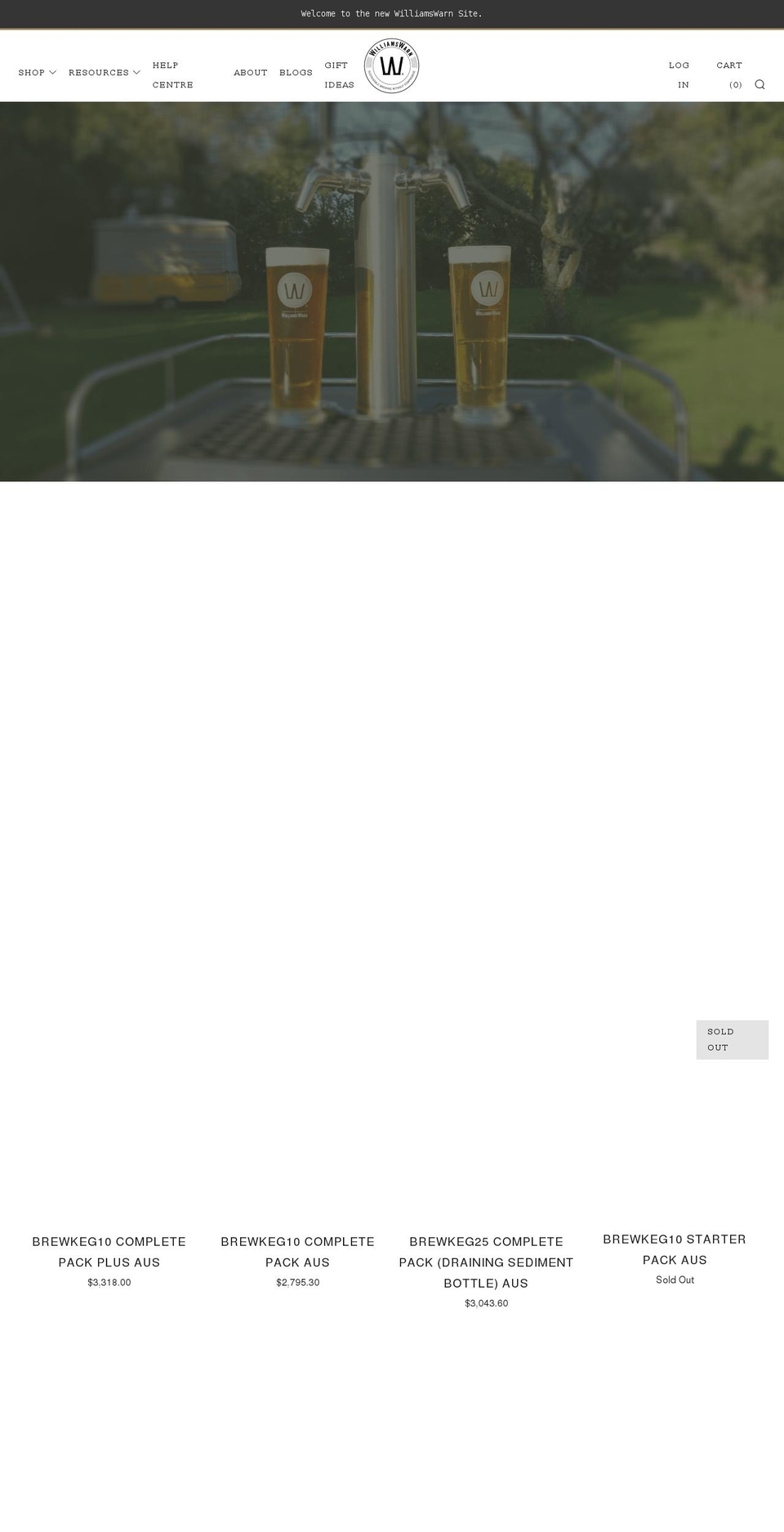 williamswarn.com.au shopify website screenshot