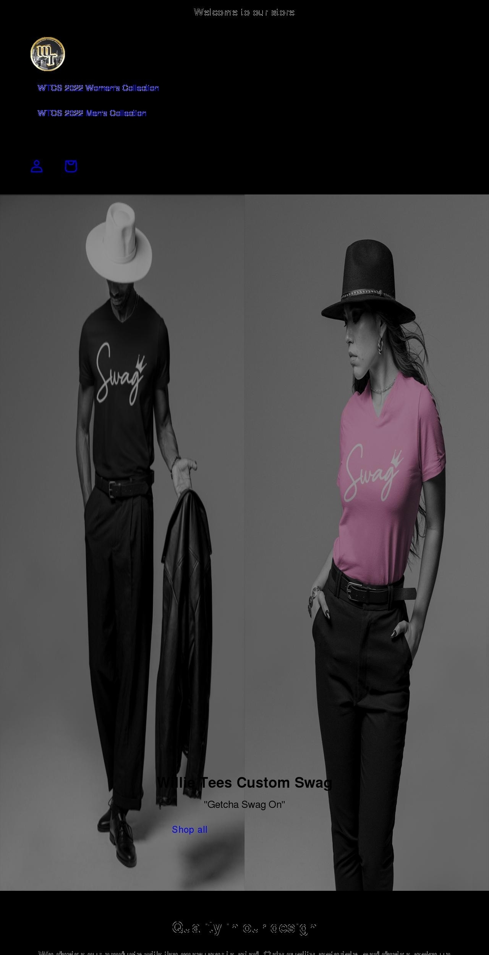 willieteescs.com shopify website screenshot