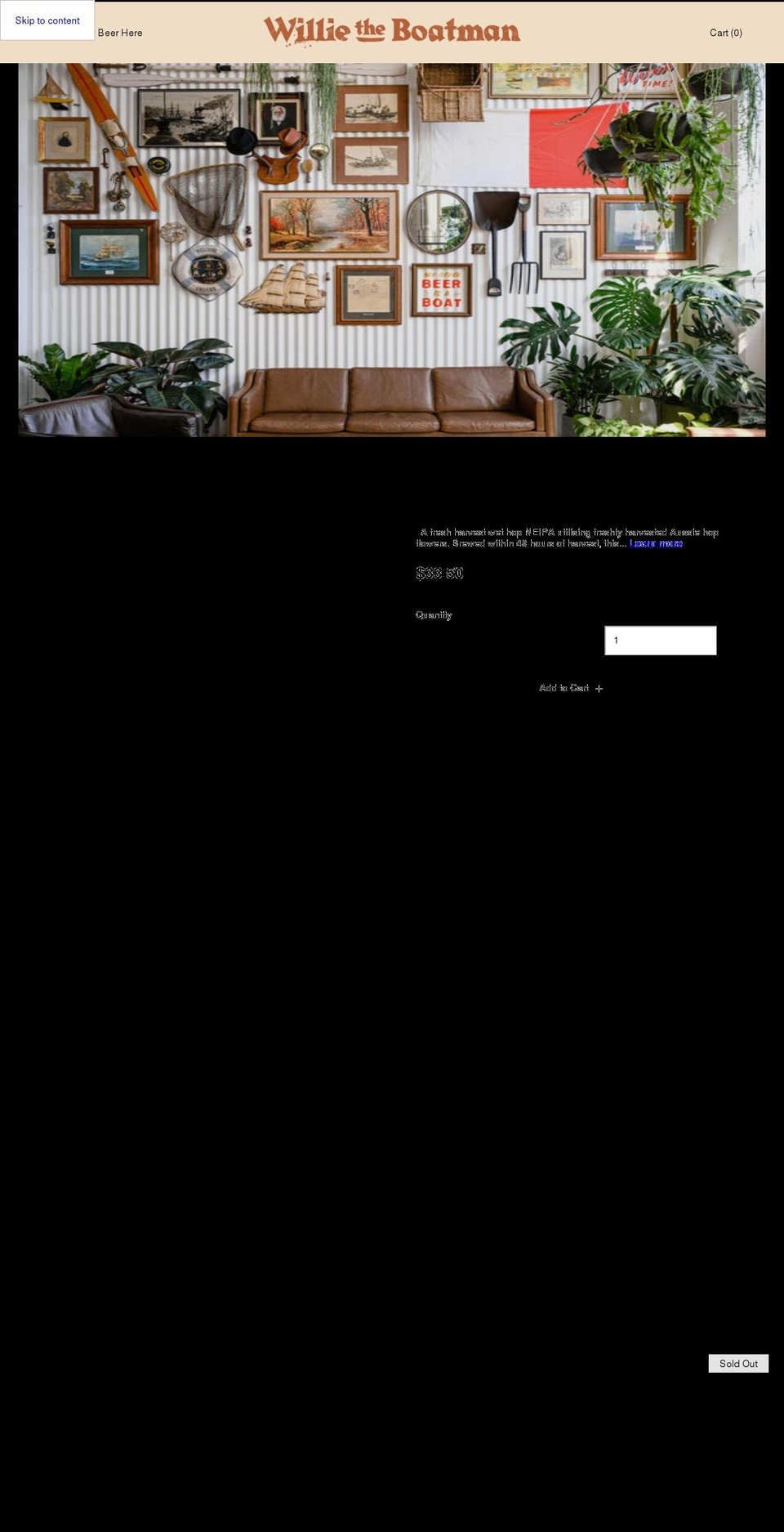 willietheboatman.com shopify website screenshot