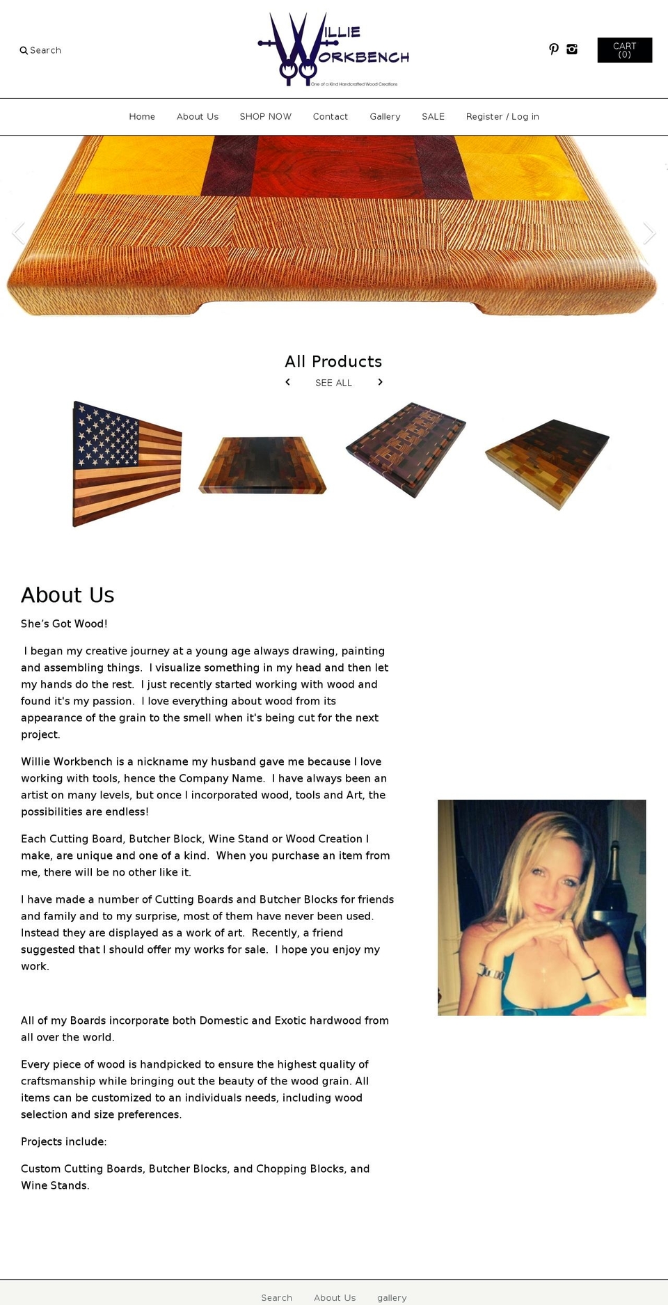 willieworkbench.com shopify website screenshot