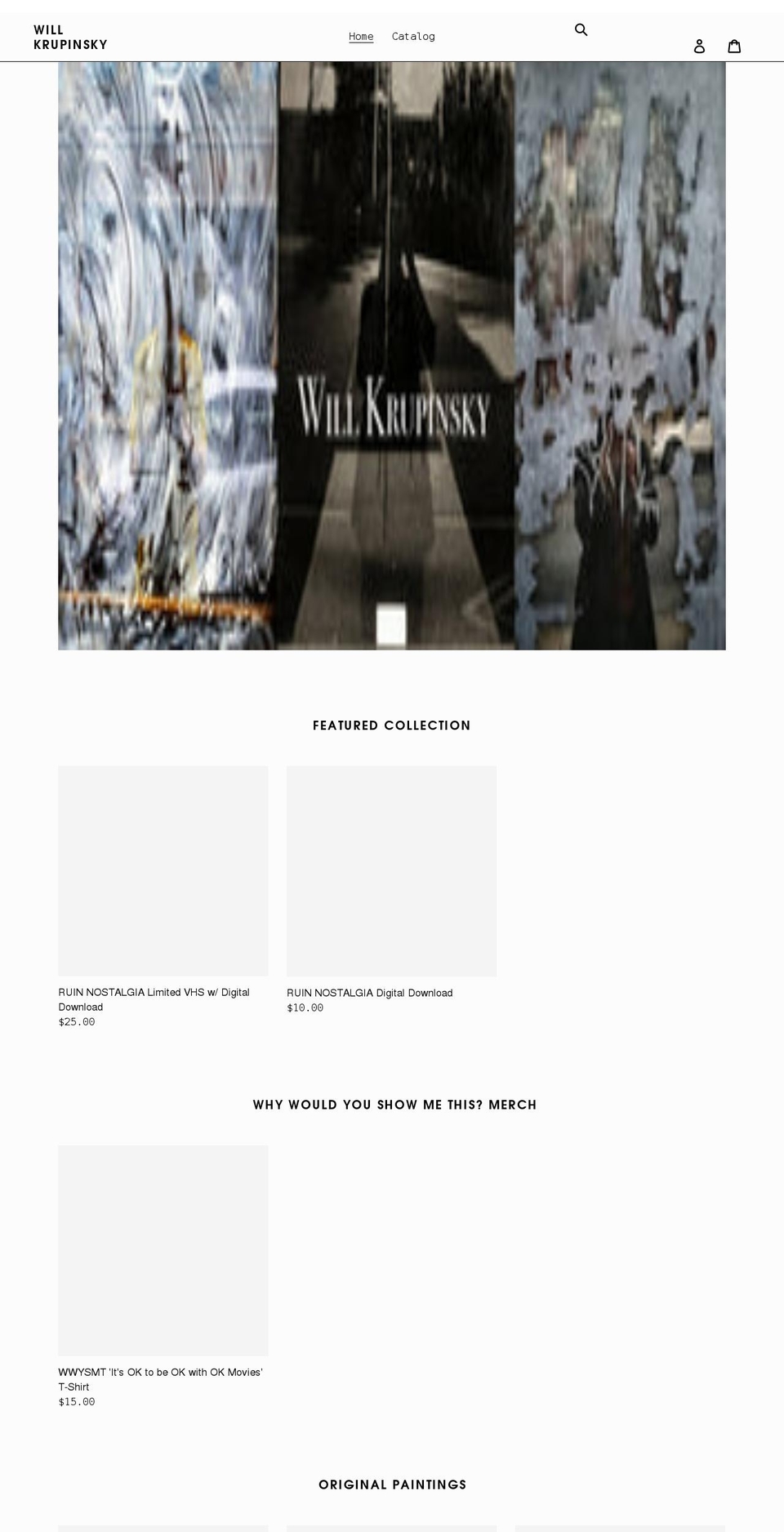 willkrupinsky.com shopify website screenshot