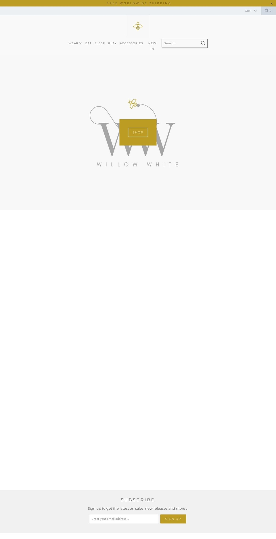 willow-white.co.uk shopify website screenshot