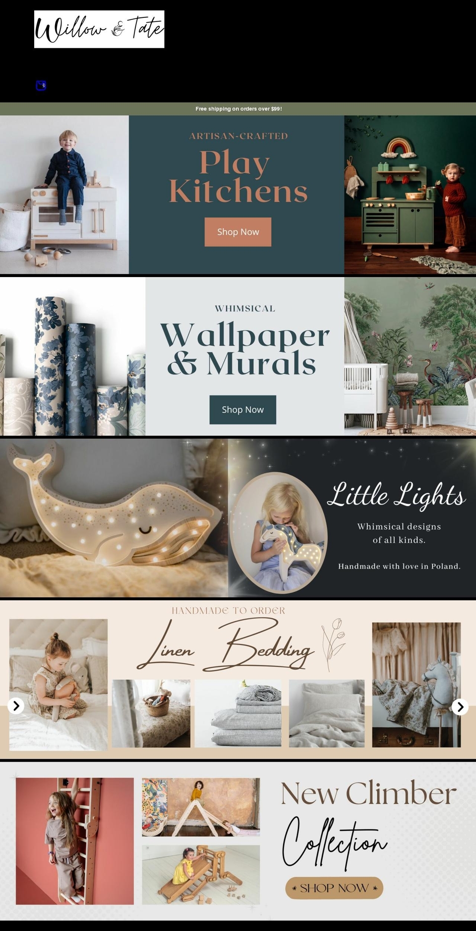 Charlotte dsl Shopify theme site example willowandtate.com