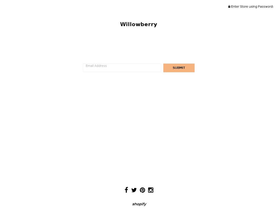 willowberry.com shopify website screenshot