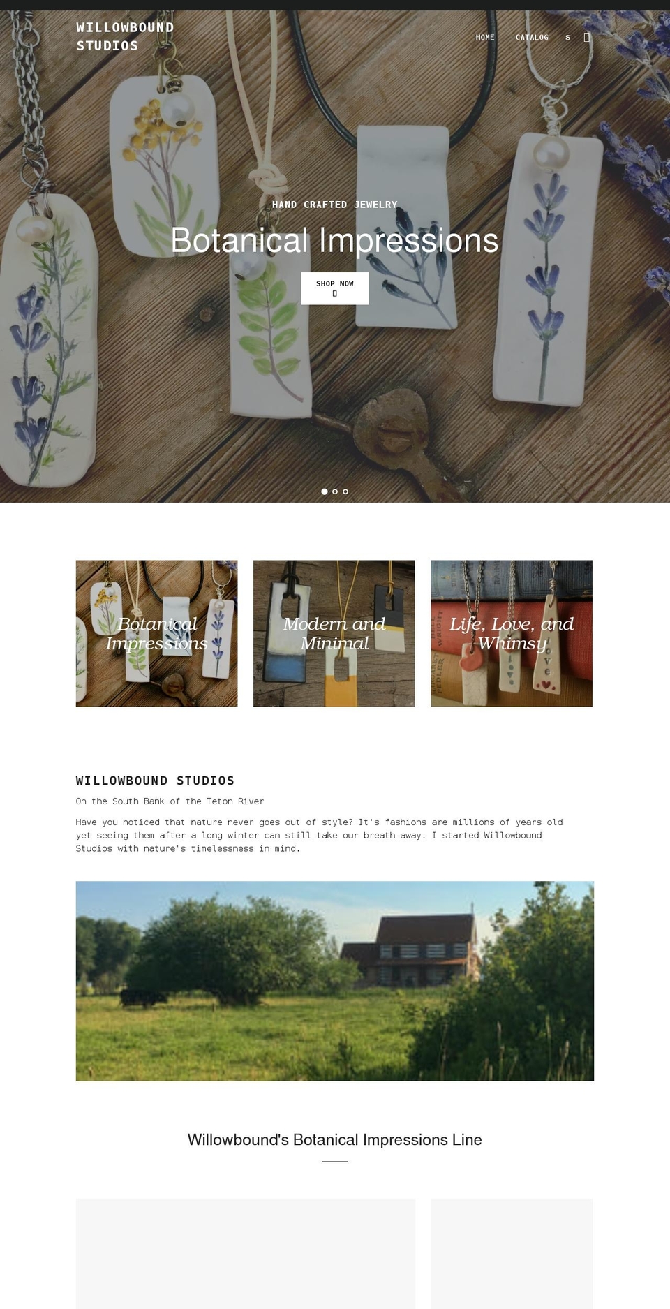 willowbound.com shopify website screenshot