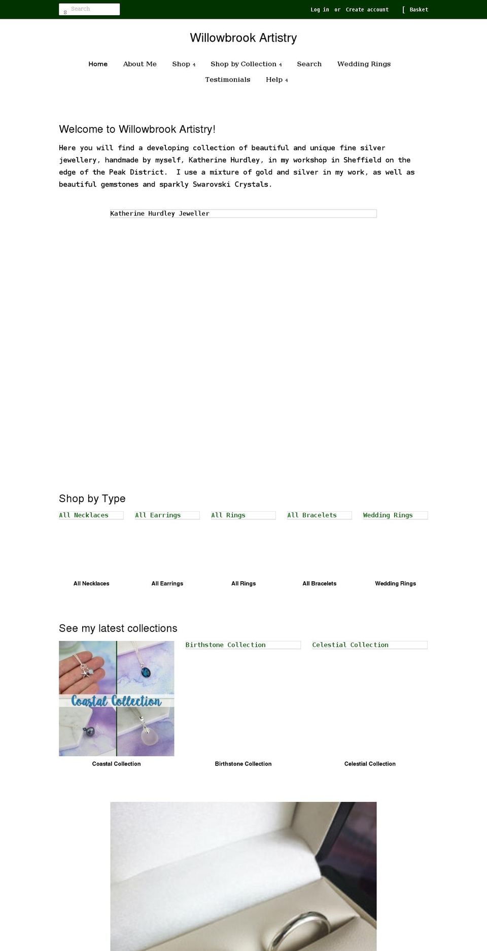 willowbrookartistry.co.uk shopify website screenshot