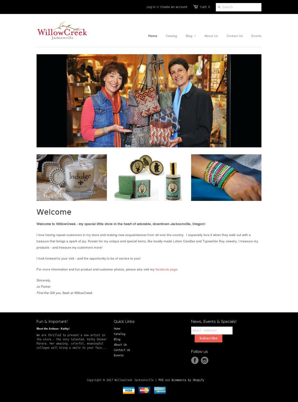 willowcreekjacksonville.com shopify website screenshot