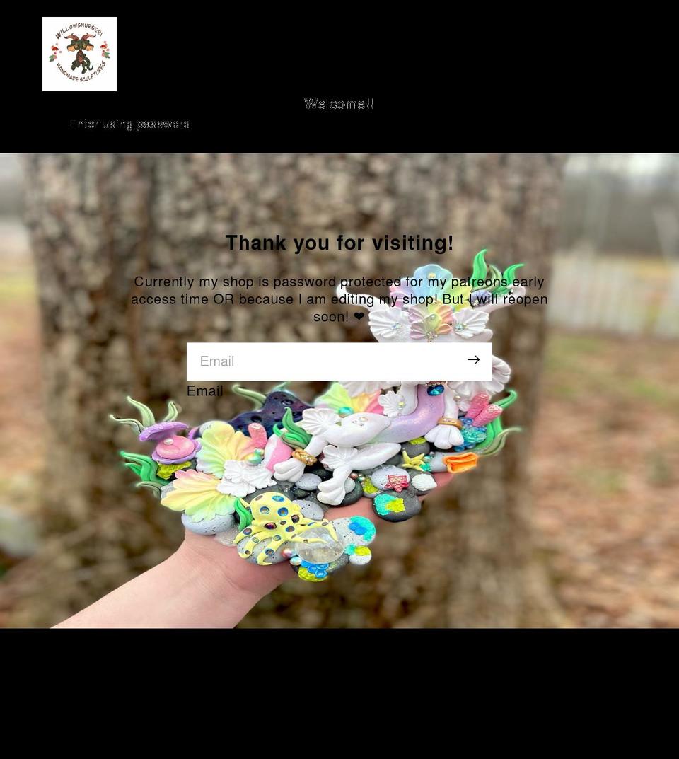 willowsnurseri.com shopify website screenshot