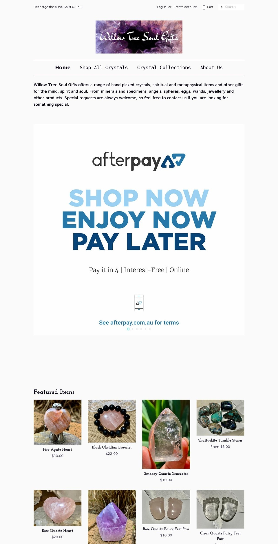 willowtreesoulgifts.com.au shopify website screenshot