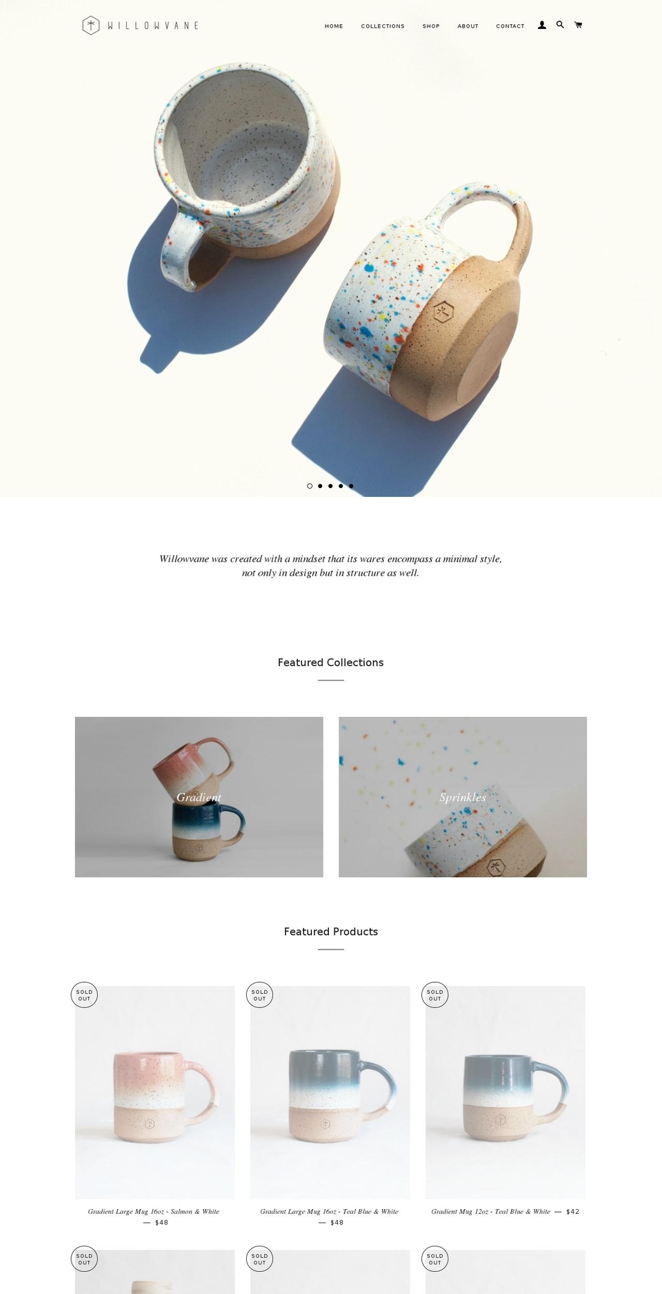 willowvane.com shopify website screenshot
