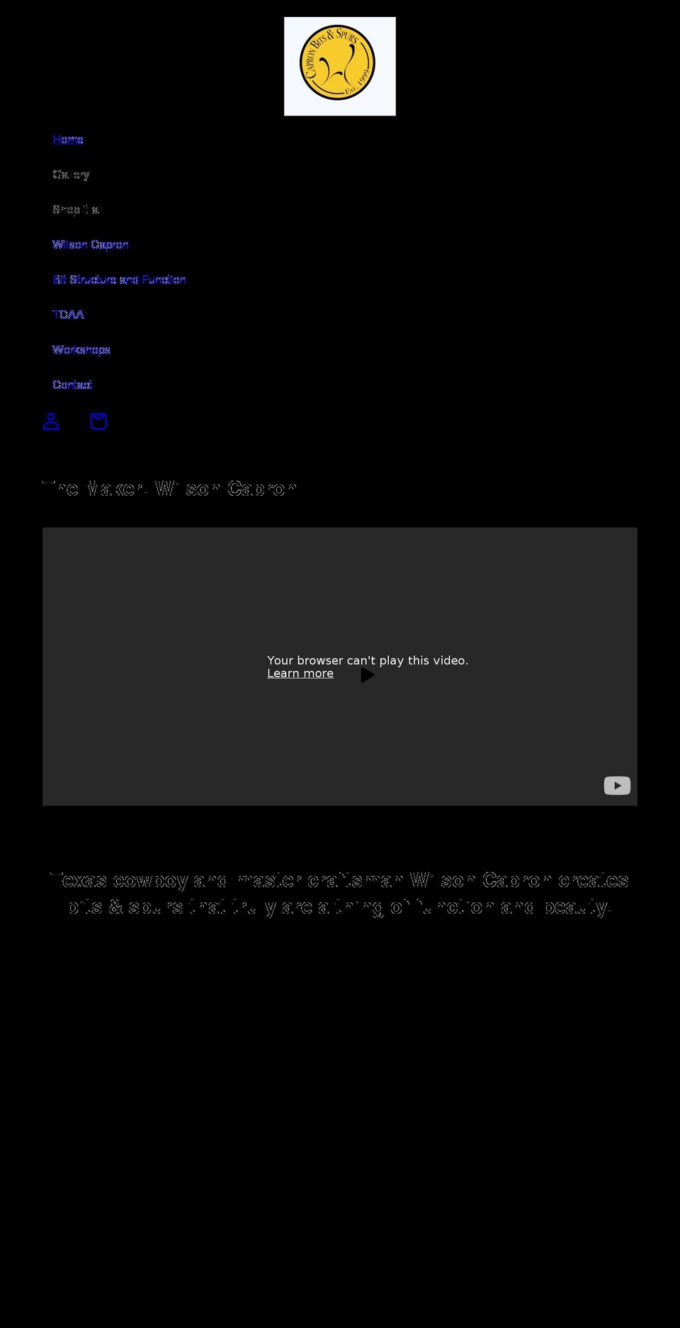 wilsoncapron.com shopify website screenshot