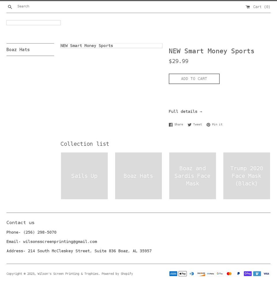 wilsonsprint.com shopify website screenshot