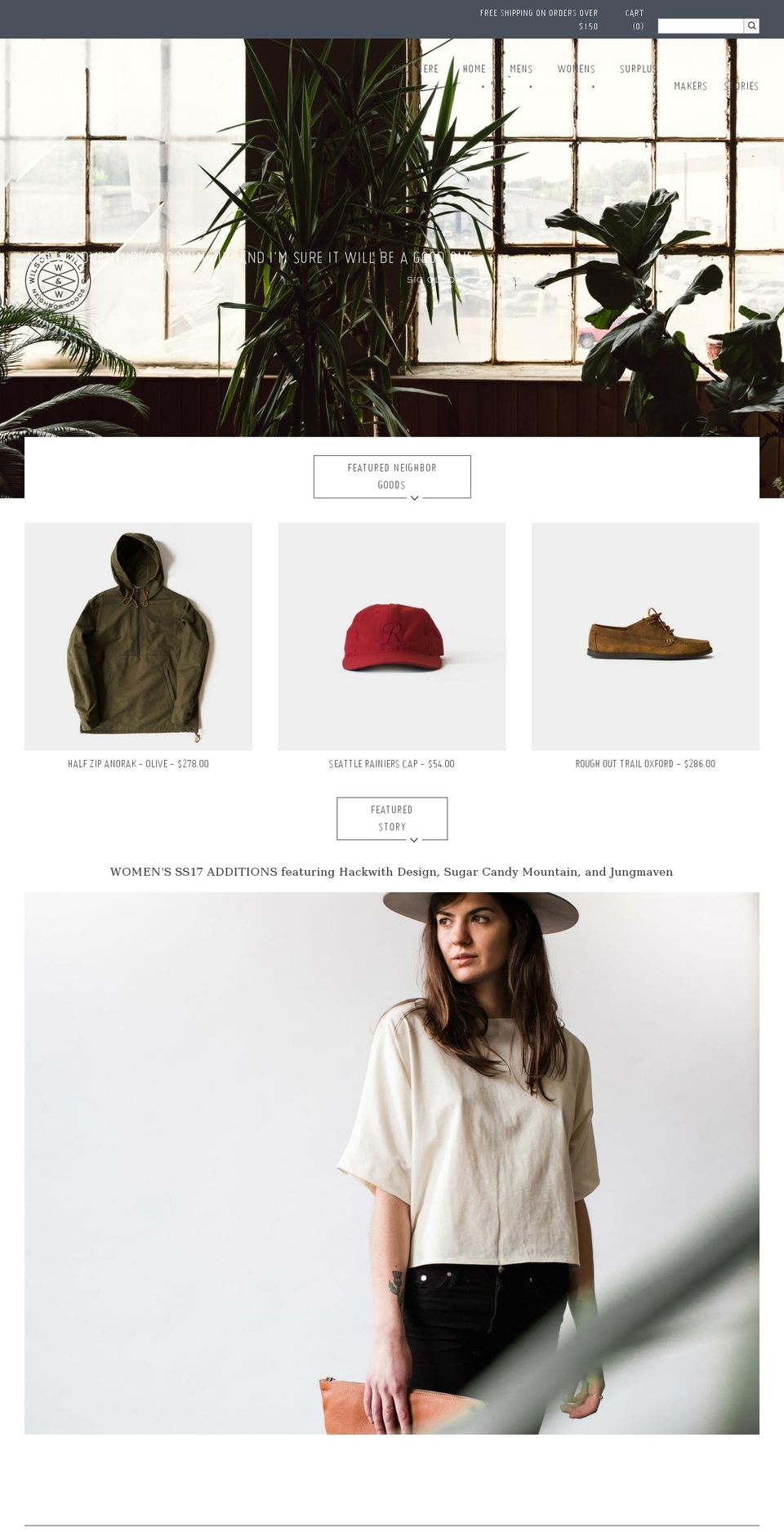 wilsonwillys.com shopify website screenshot