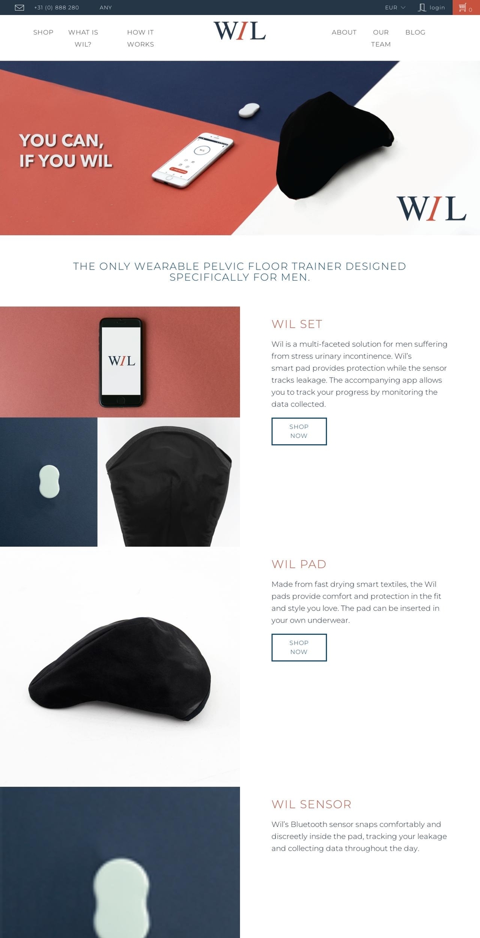 wilwear.com shopify website screenshot