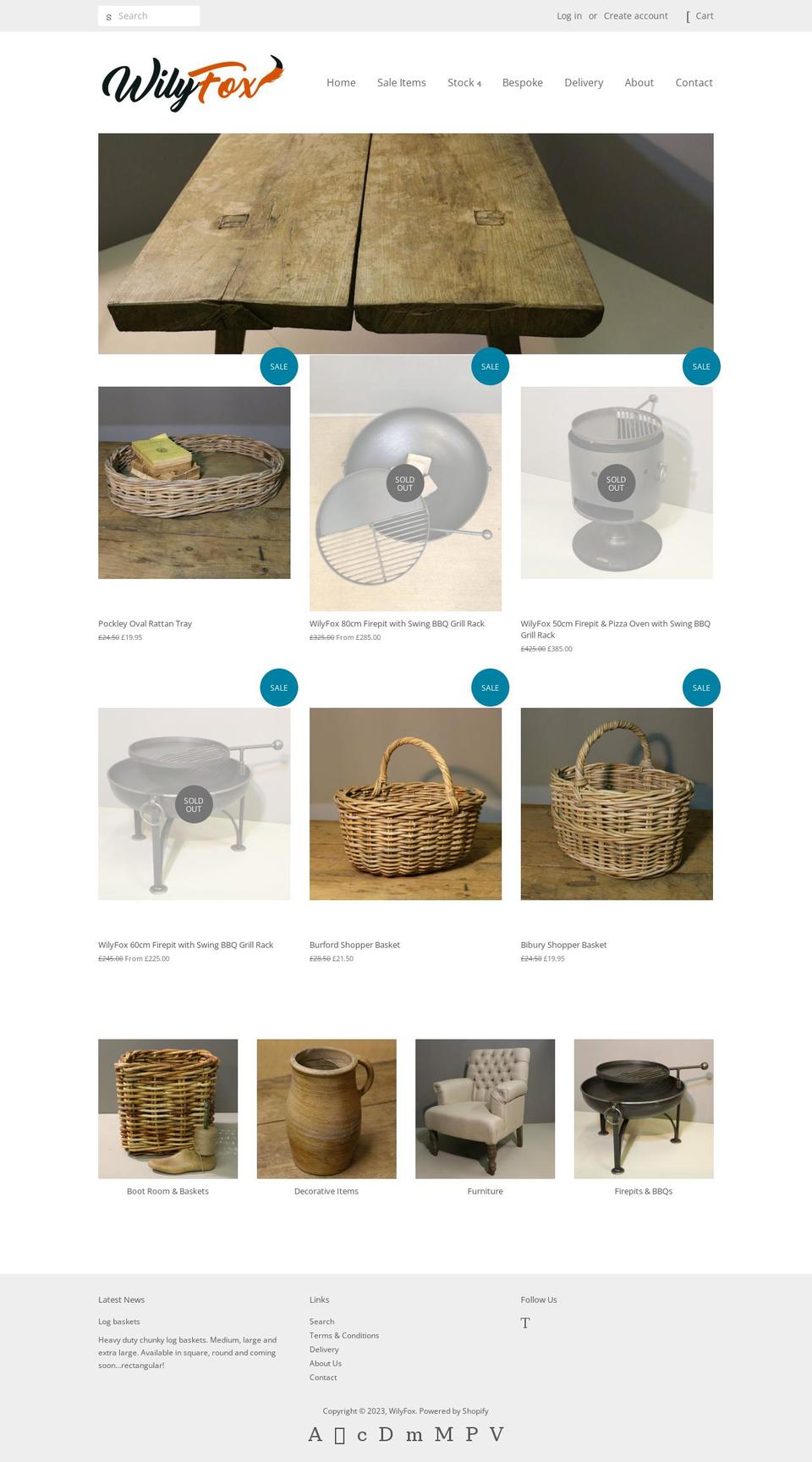 wilyfox.co.uk shopify website screenshot