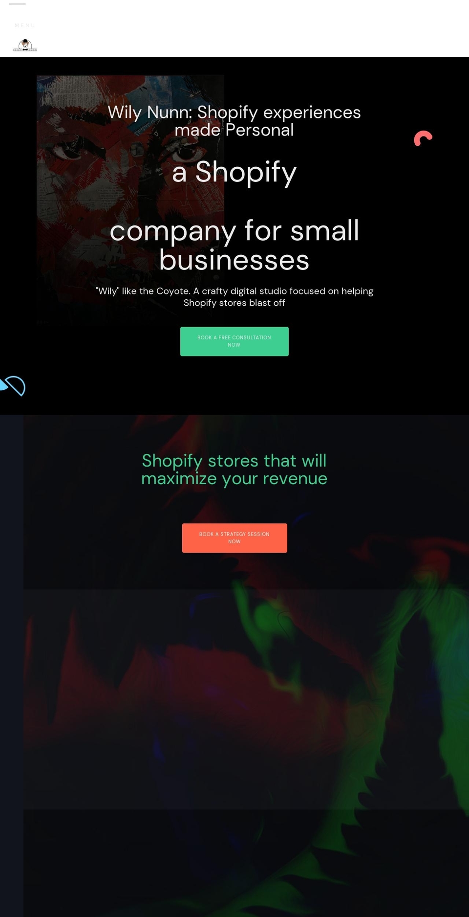 wilynunn.com shopify website screenshot