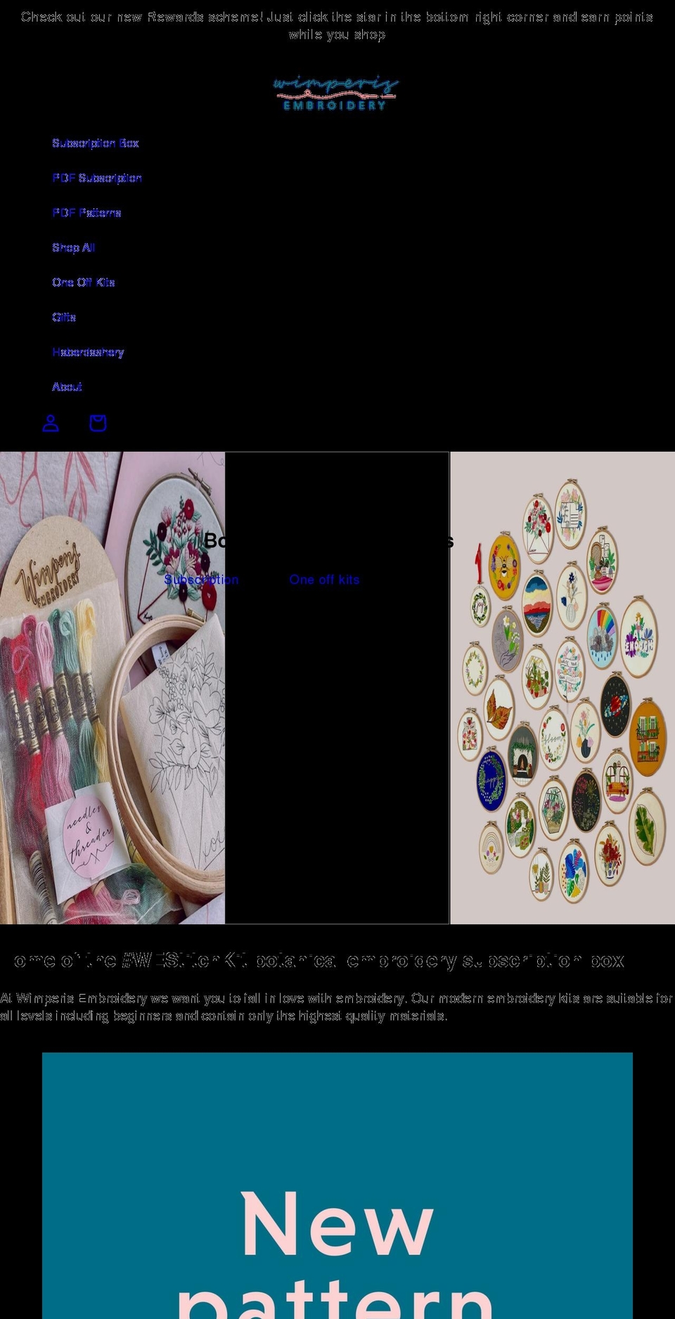 wimperis.co.uk shopify website screenshot