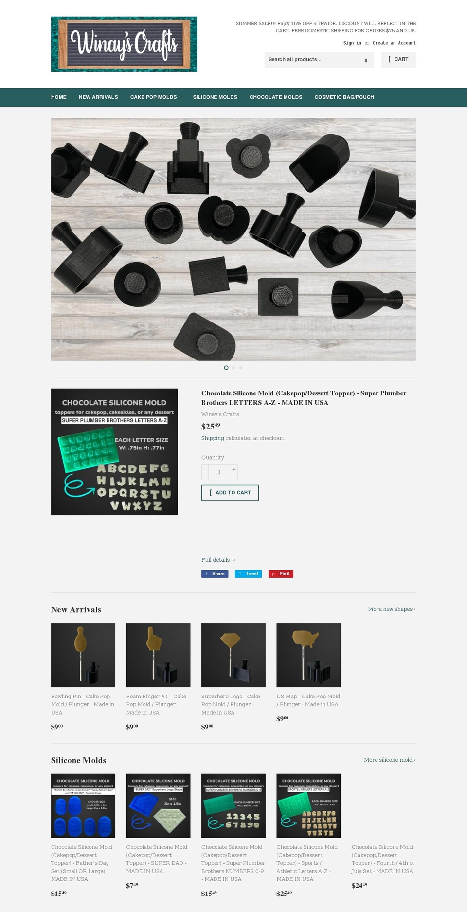 winayscrafts.com shopify website screenshot