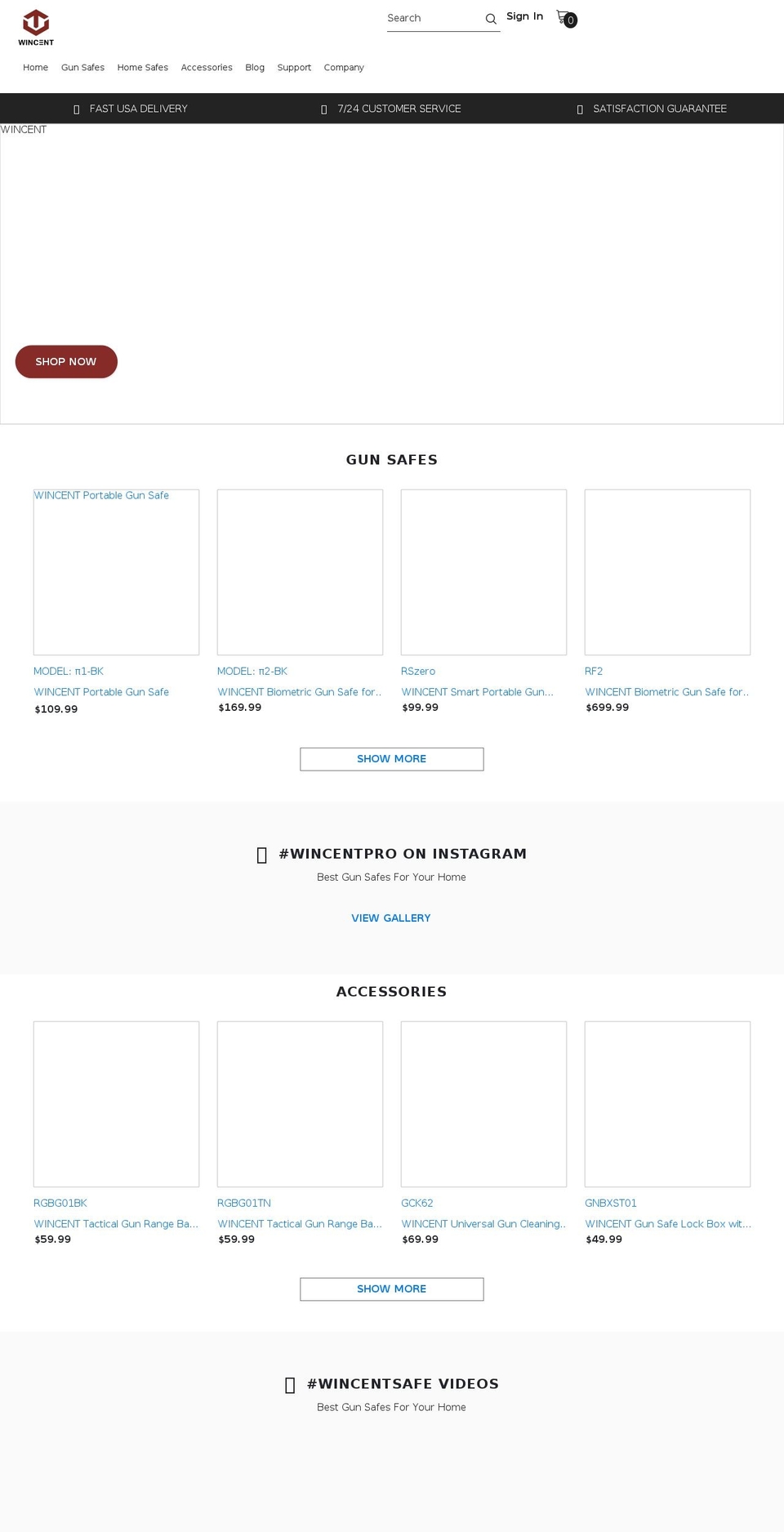 wincentpro.com shopify website screenshot