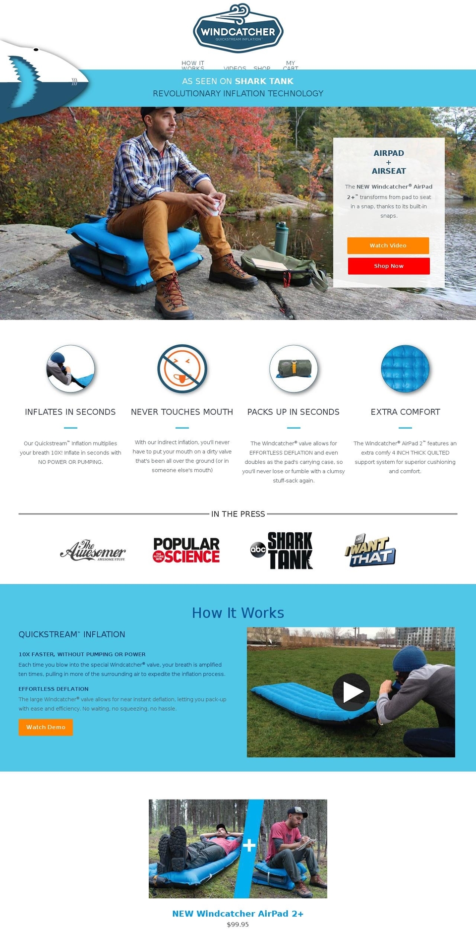 windcatchertech.com shopify website screenshot