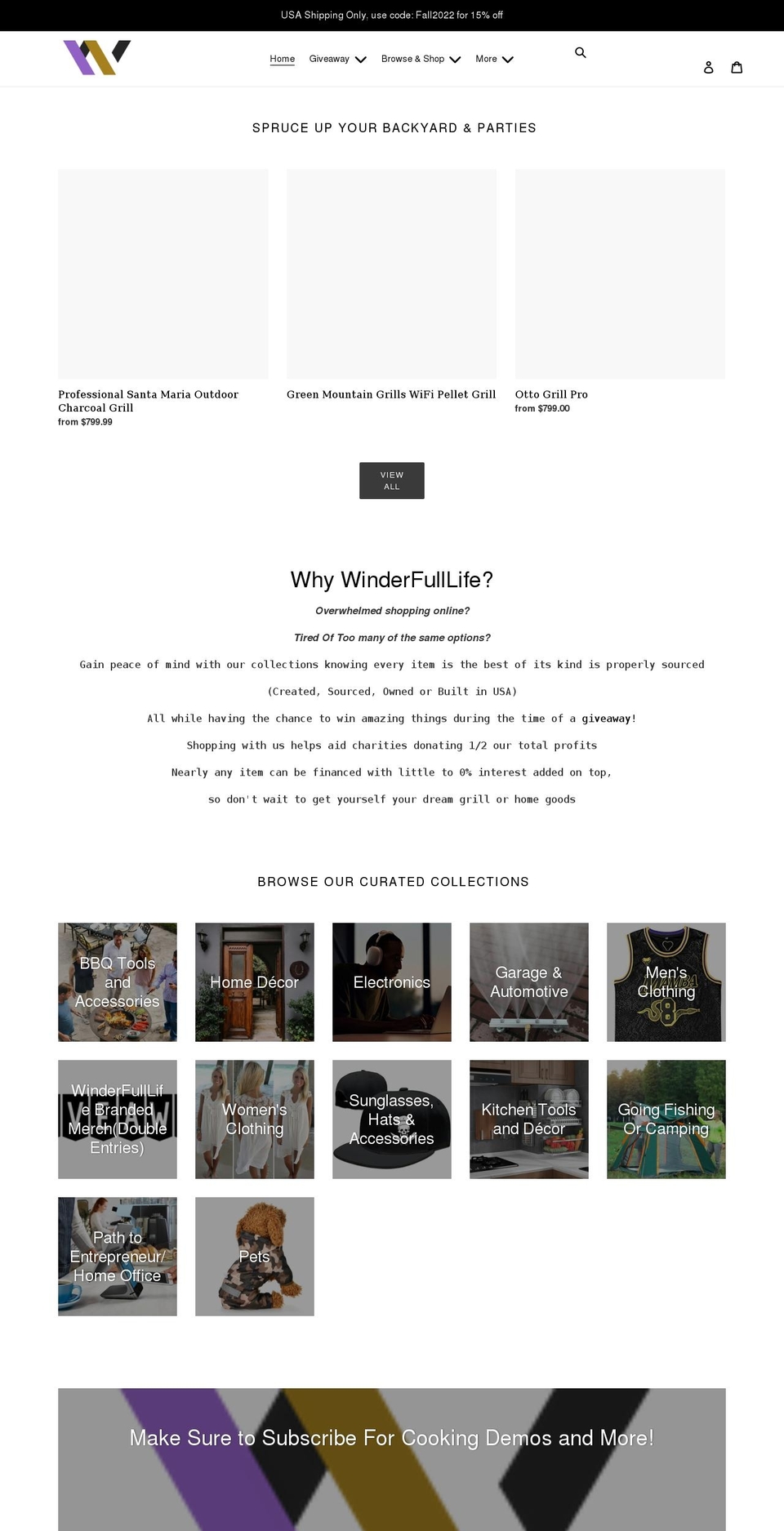 winderfulllife.com shopify website screenshot