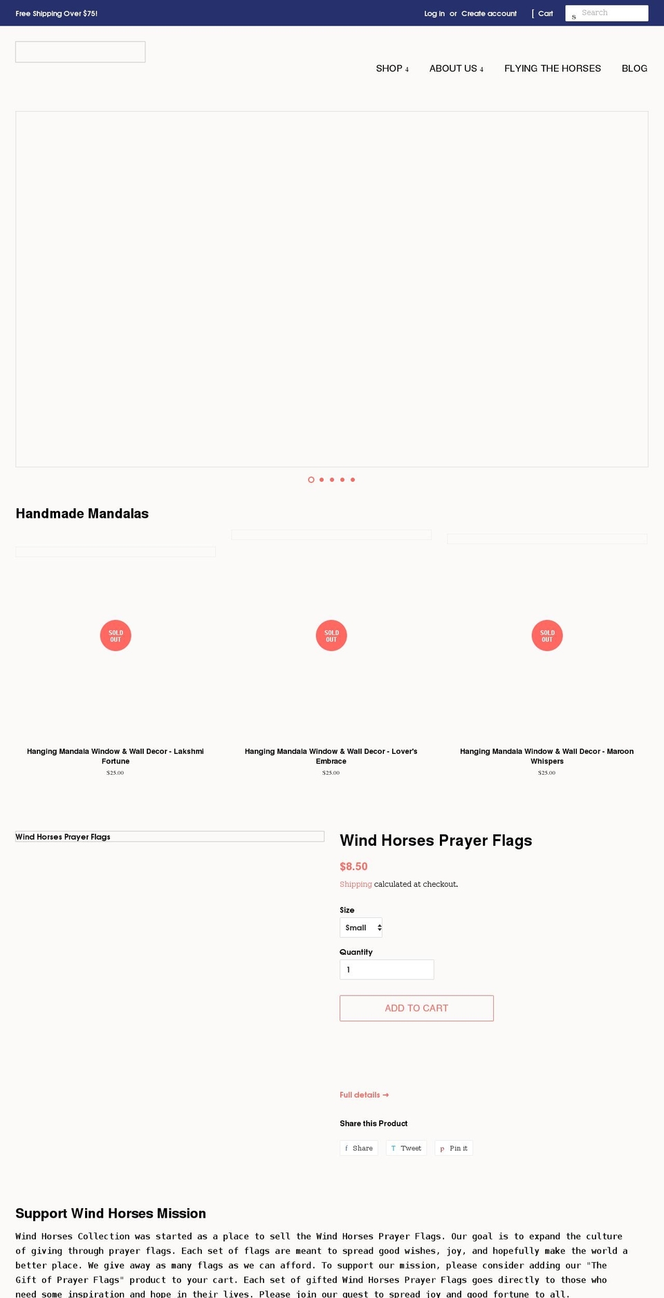 windhorsescollection.com shopify website screenshot