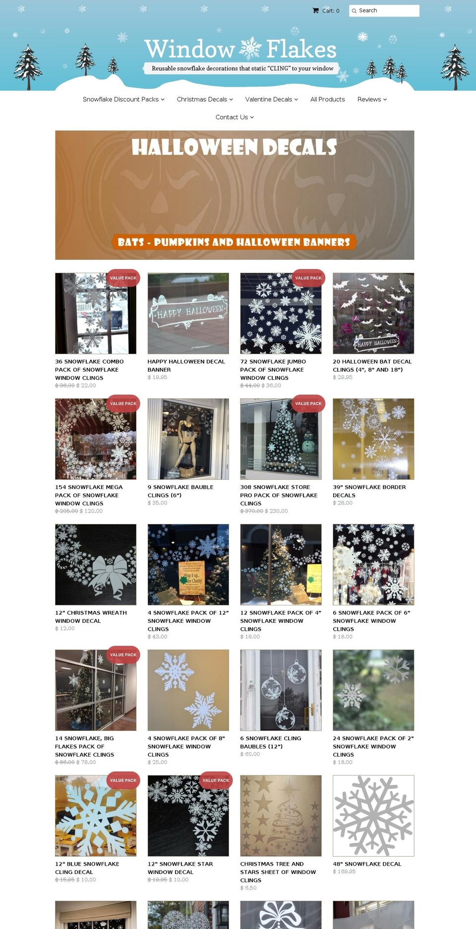 windowflakes.com shopify website screenshot