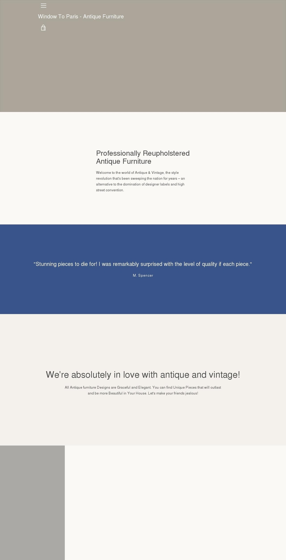 windowtoparis.ca shopify website screenshot