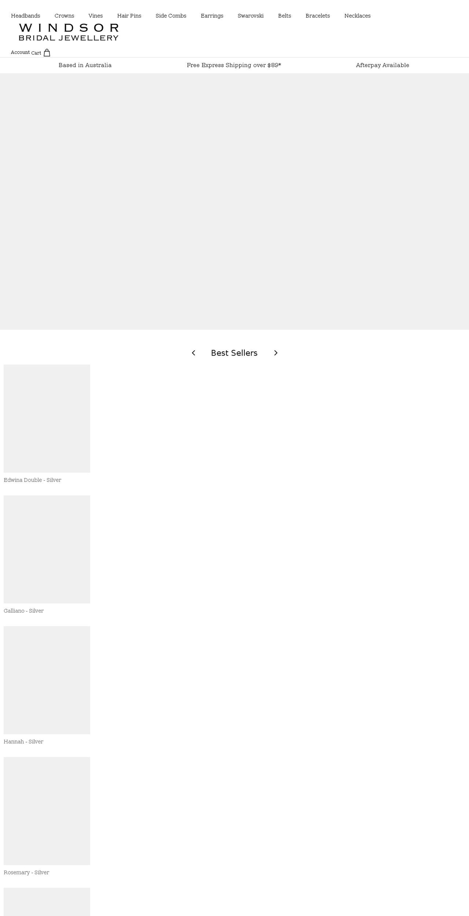 windsorbridaljewellery.com shopify website screenshot