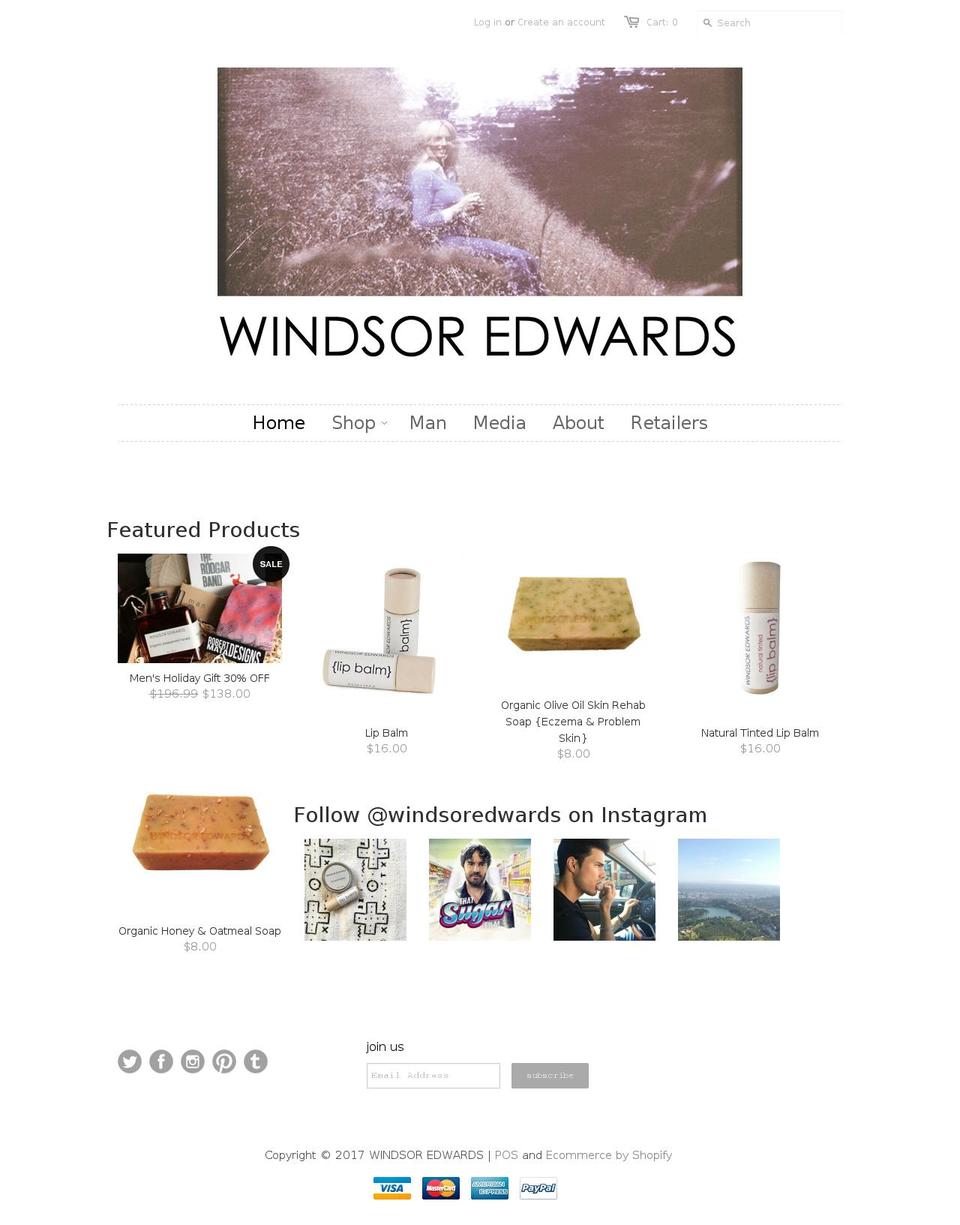 windsoredwards.com shopify website screenshot