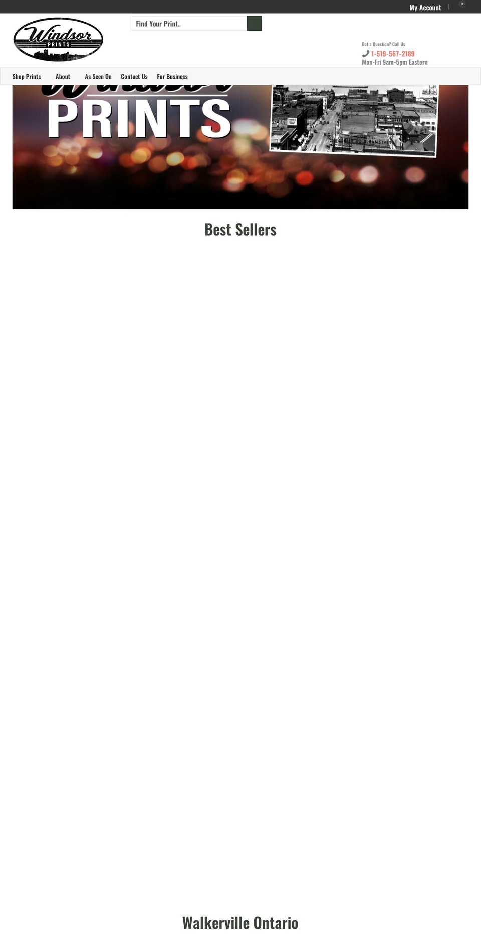 windsorprints.com shopify website screenshot