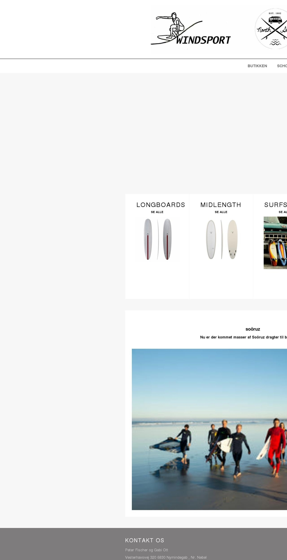 windsport.dk shopify website screenshot